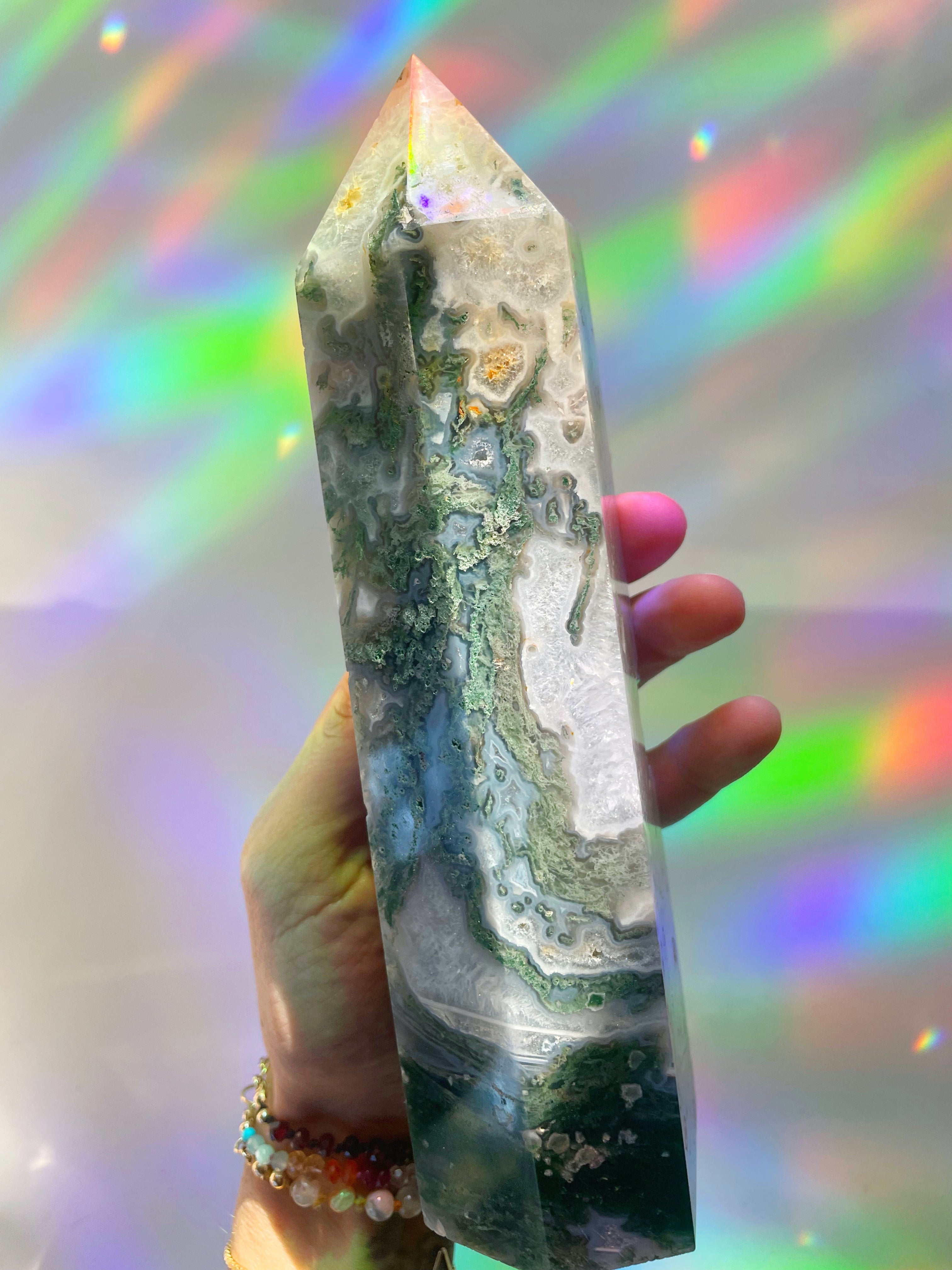 Moss Agate Tower - Baltic Mermaid