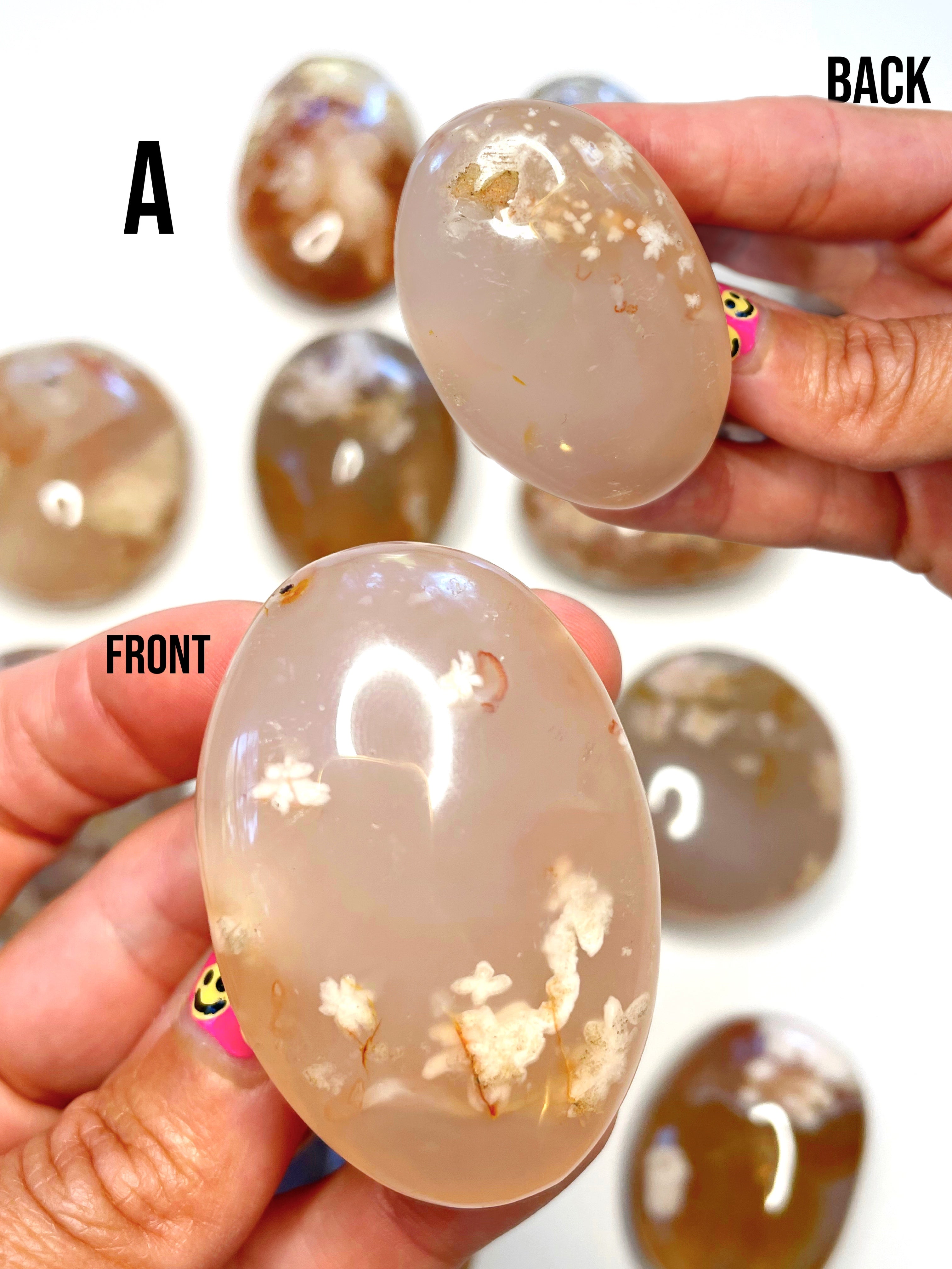 Flower Agate Palm Stones - Baltic Mermaid