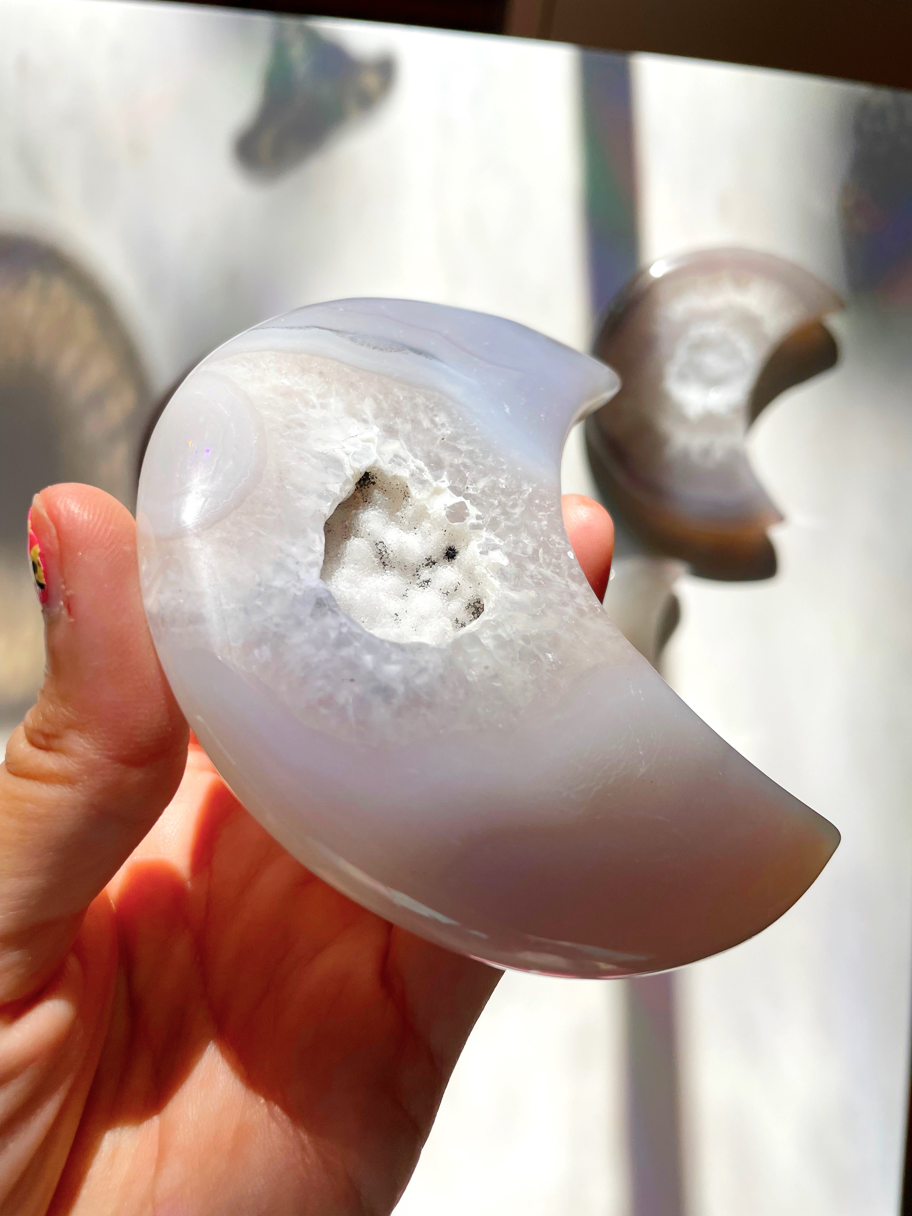 Druzy Agate Moon - Baltic Mermaid