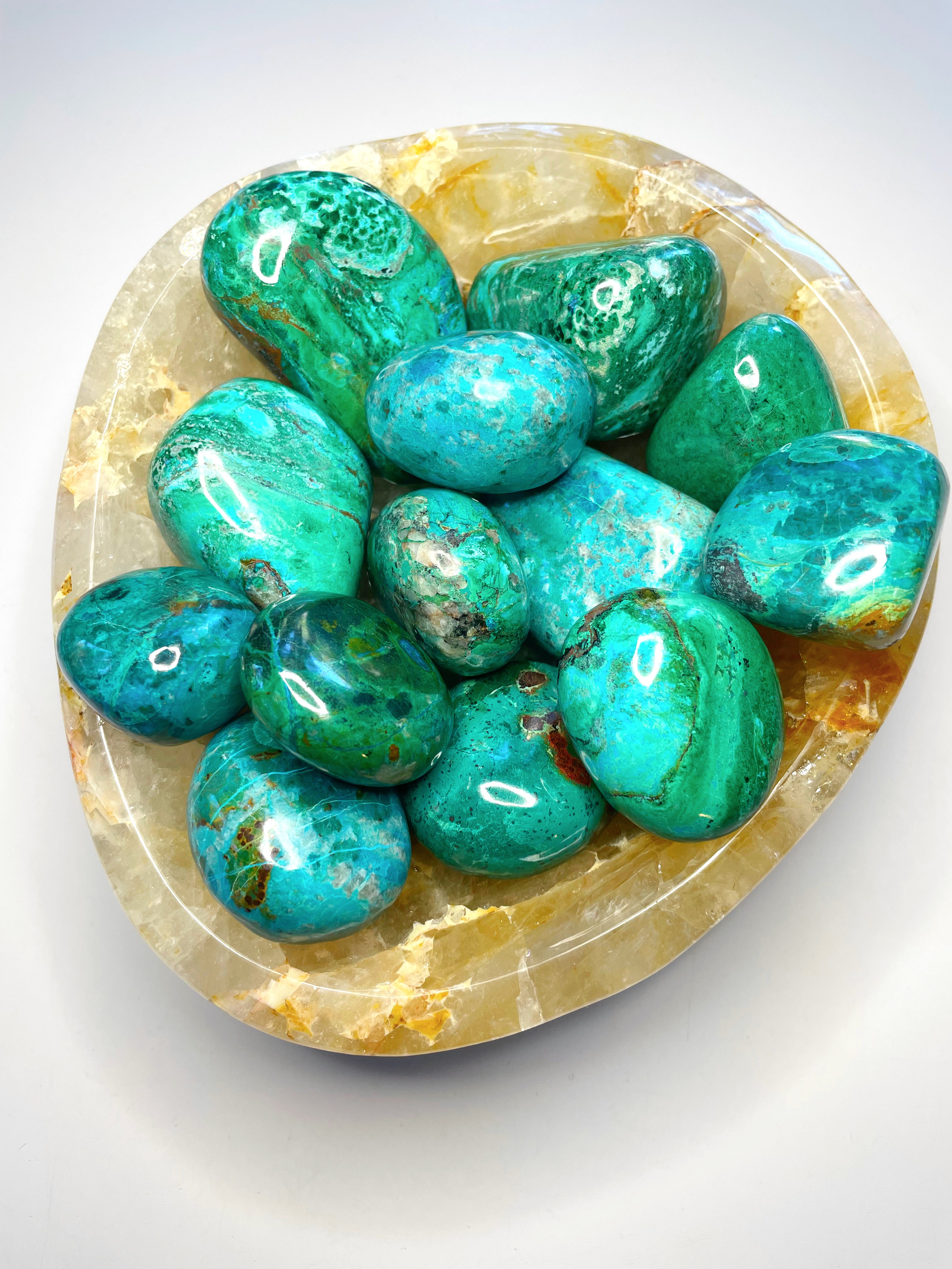 Chrysocolla Palm Stones/Large Tumbles - Baltic Mermaid