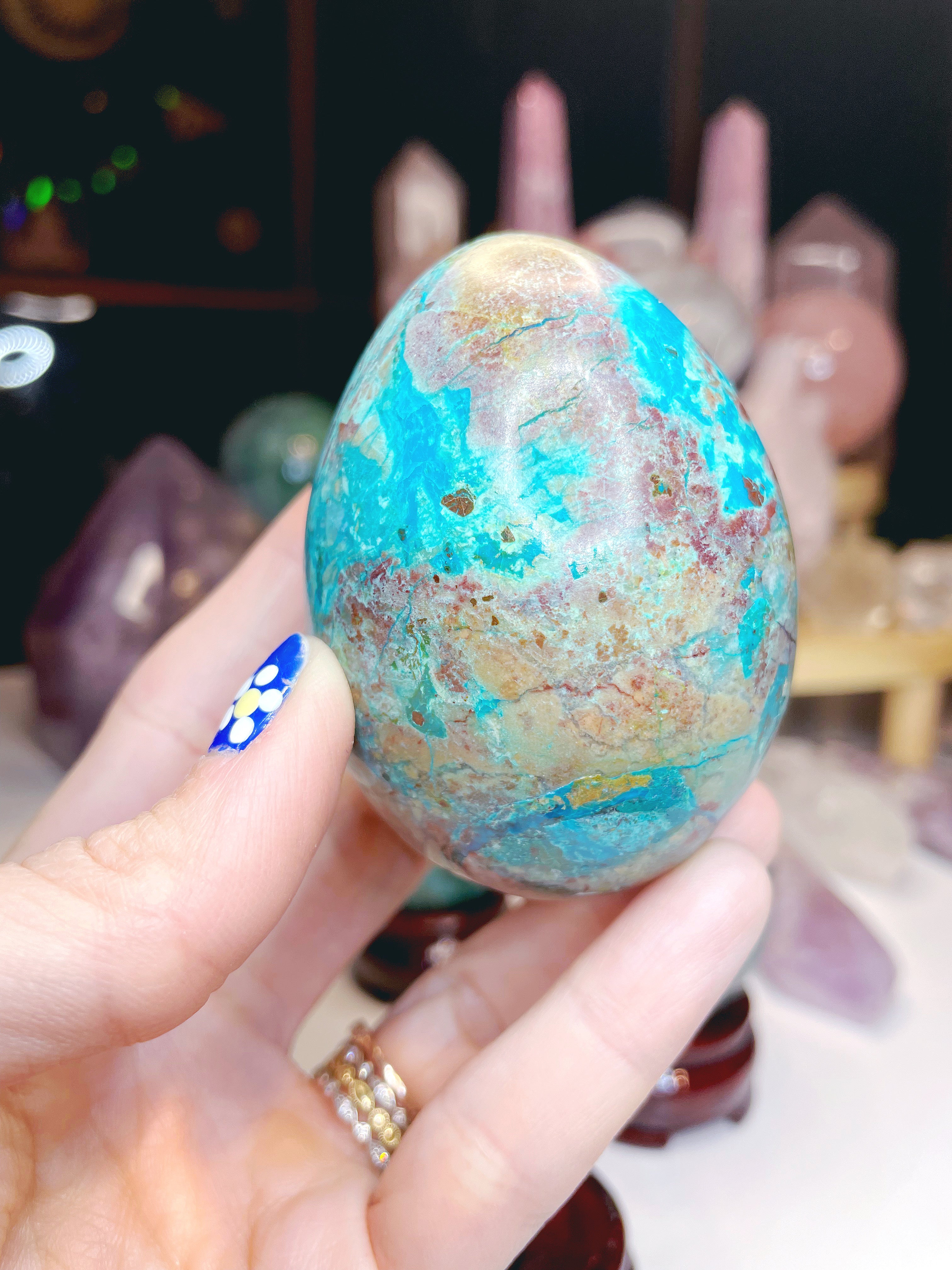 Chrysocolla Egg - Baltic Mermaid