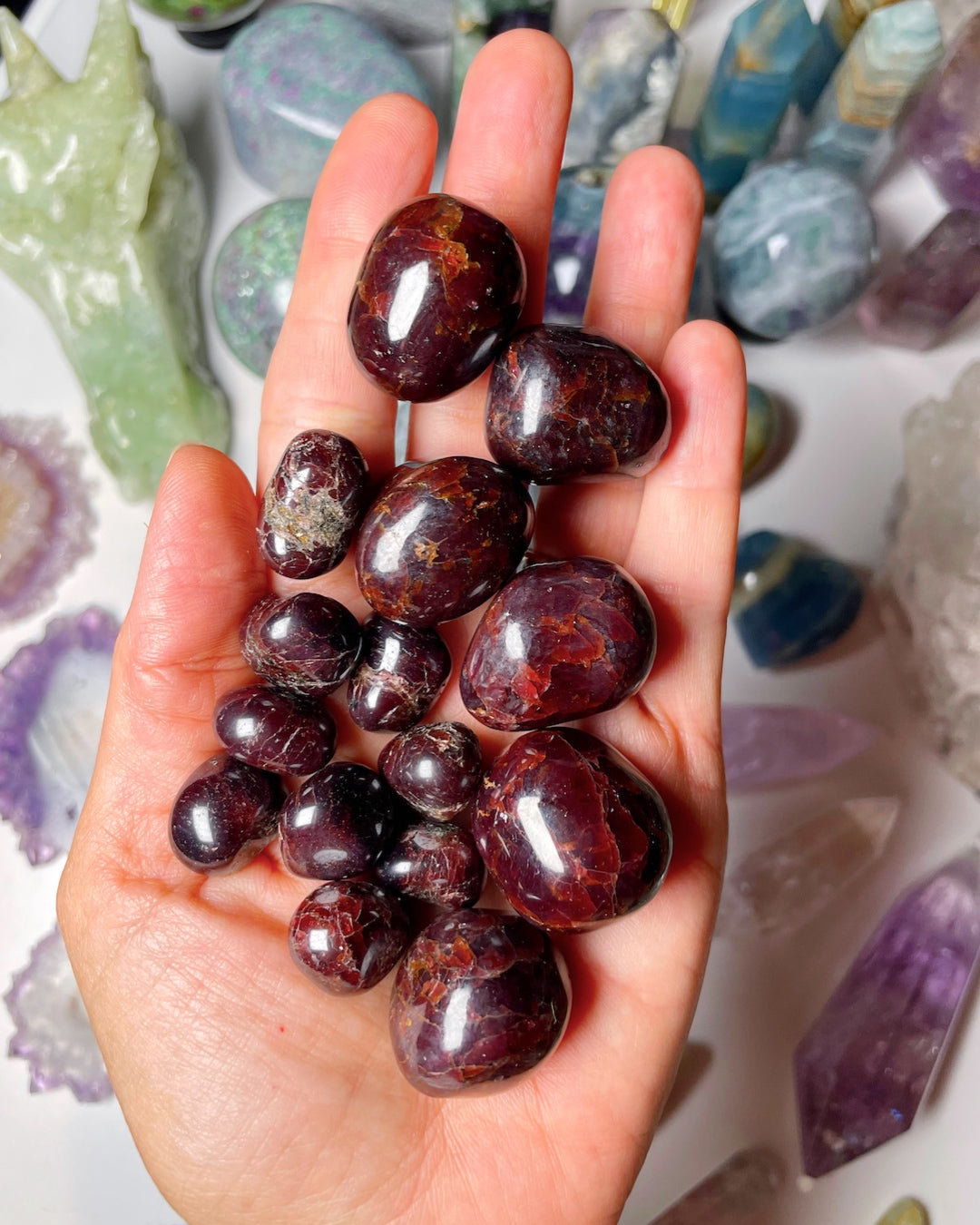 Garnet Tumbled Stones - Baltic Mermaid