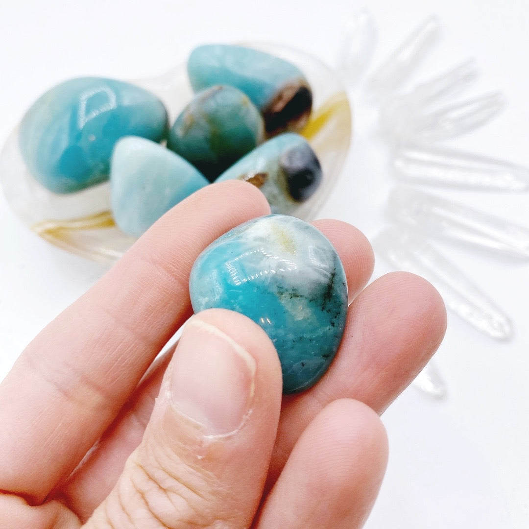 Amazonite Tumbled Stones AA - Baltic Mermaid
