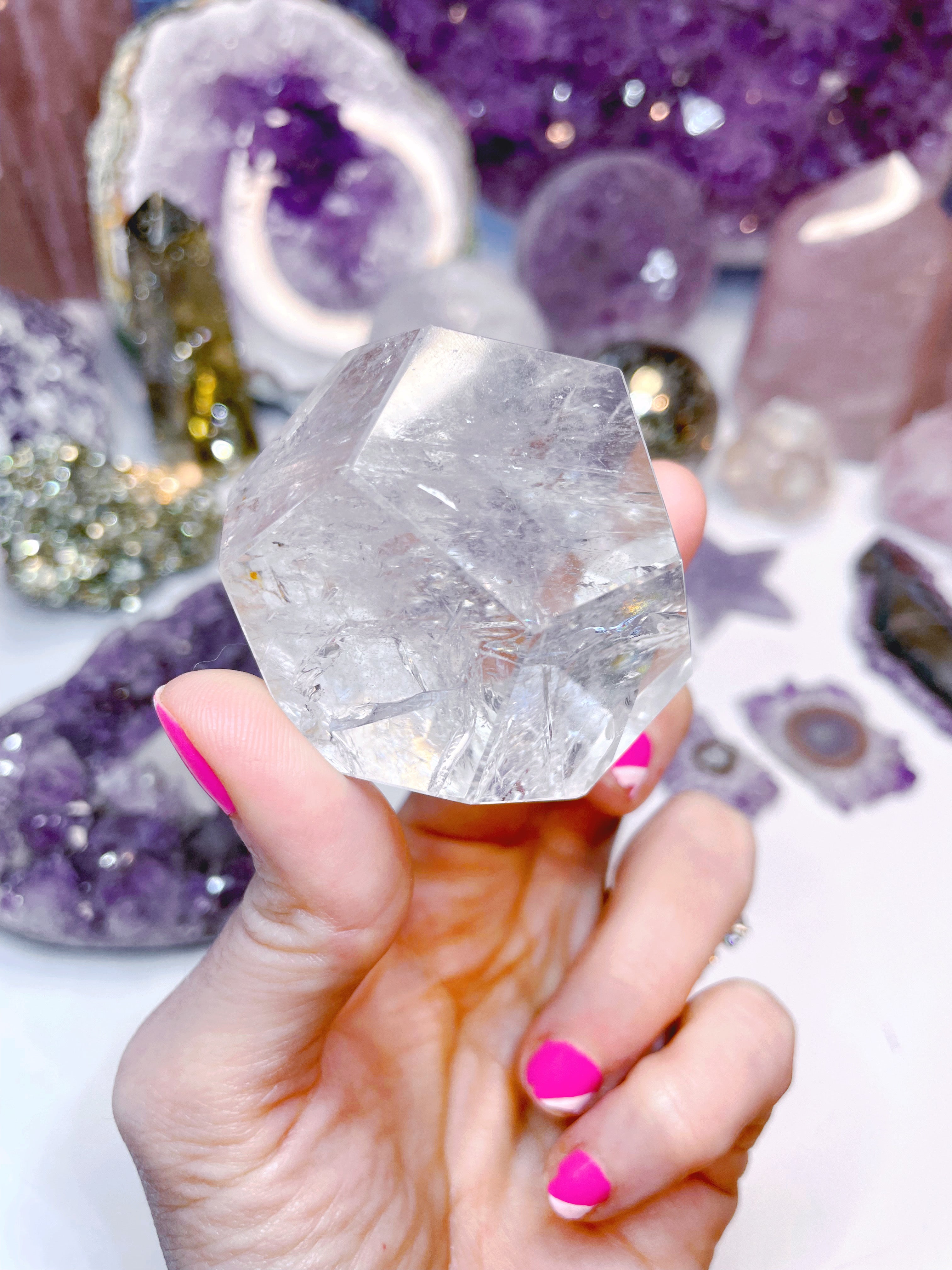 Quartz Dodecahedron w/ Hematoid inclusions - Baltic Mermaid