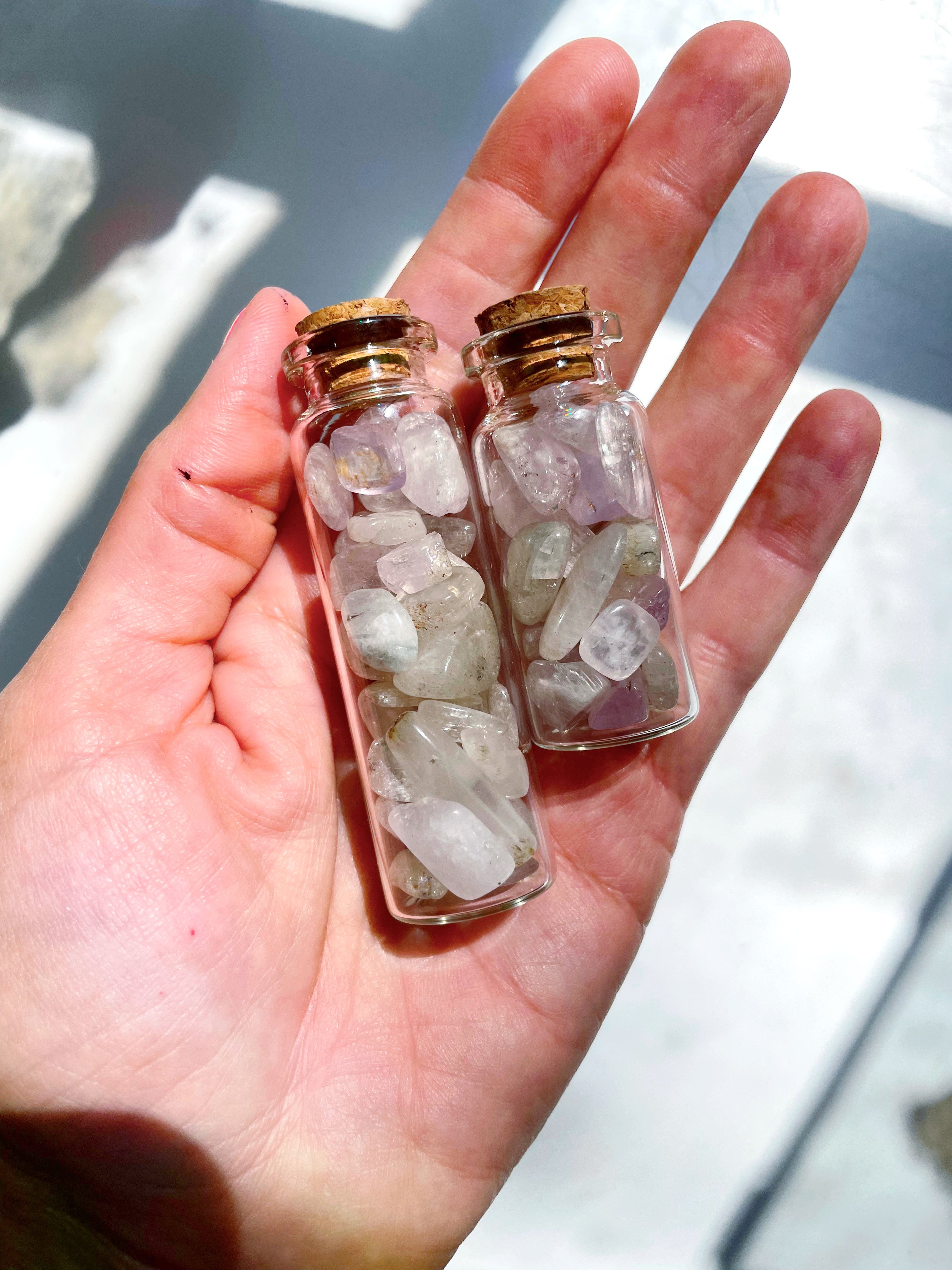 Kunzite Chip Bottles - Baltic Mermaid