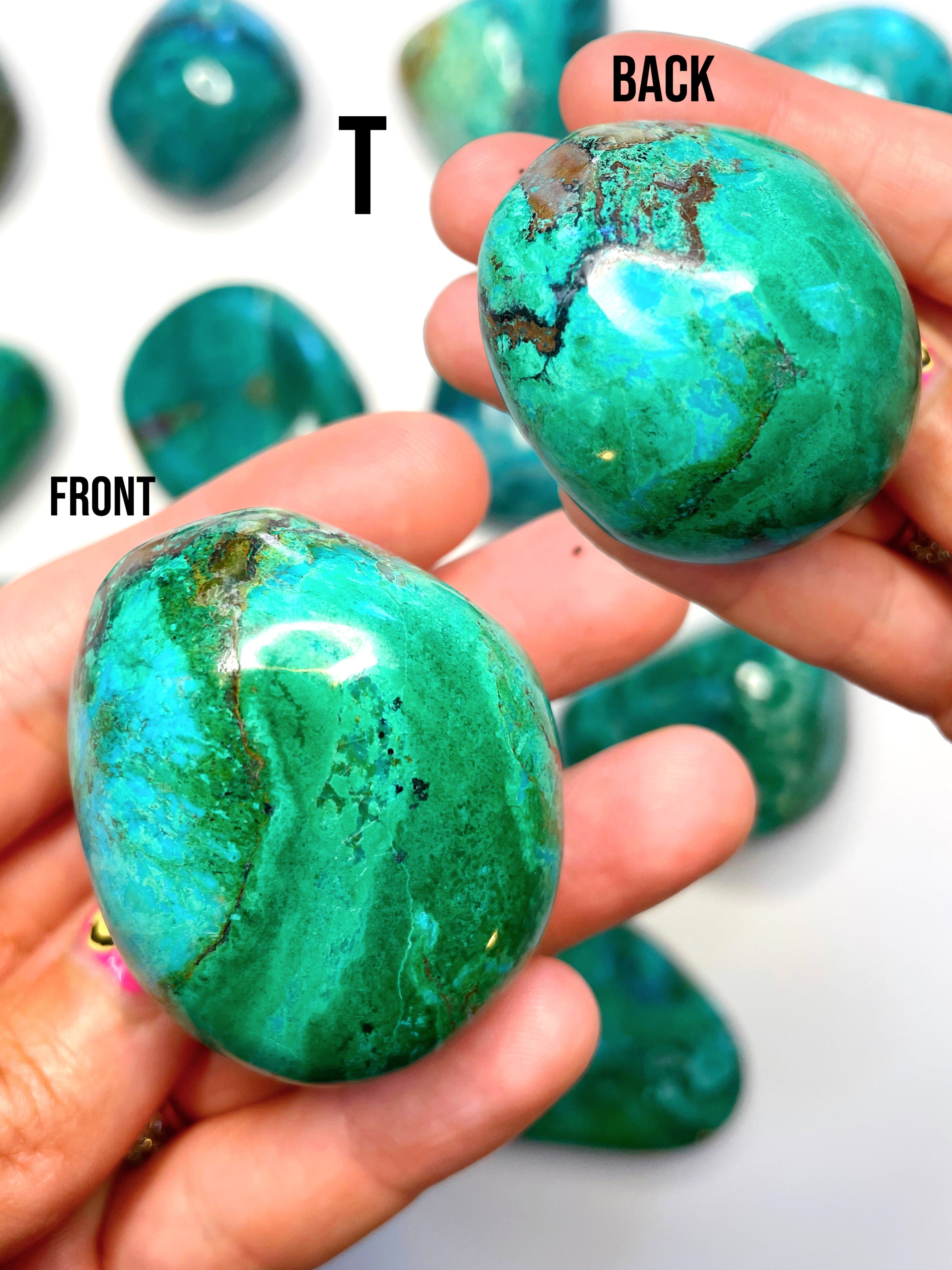 Chrysocolla Palm Stones/Large Tumbles - Baltic Mermaid
