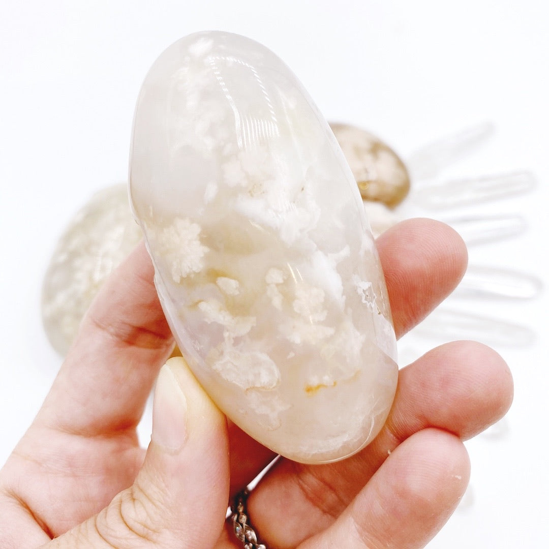 Flower Agate Palm Stones - Baltic Mermaid