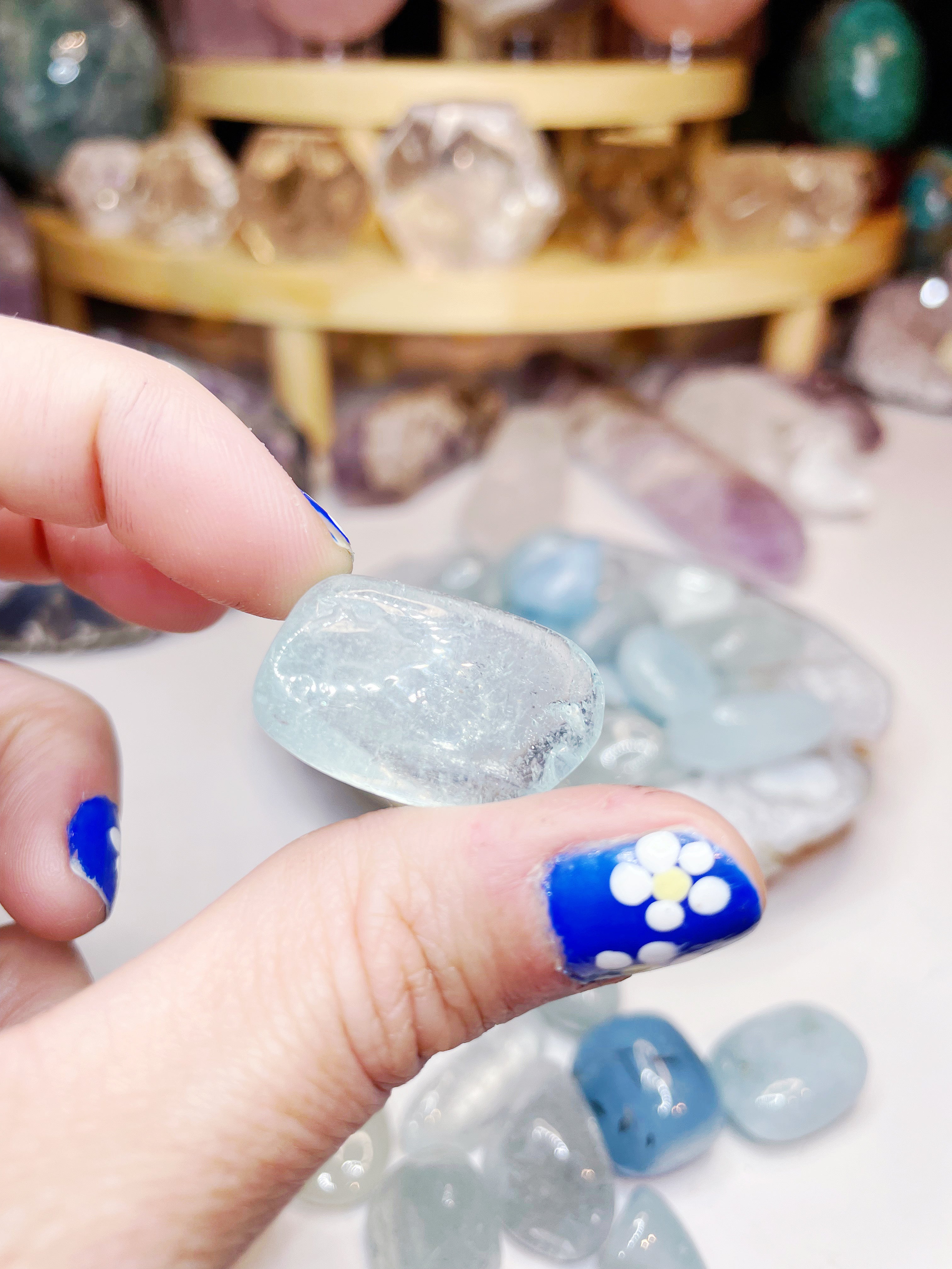Aquamarine Tumbled Stone - Baltic Mermaid