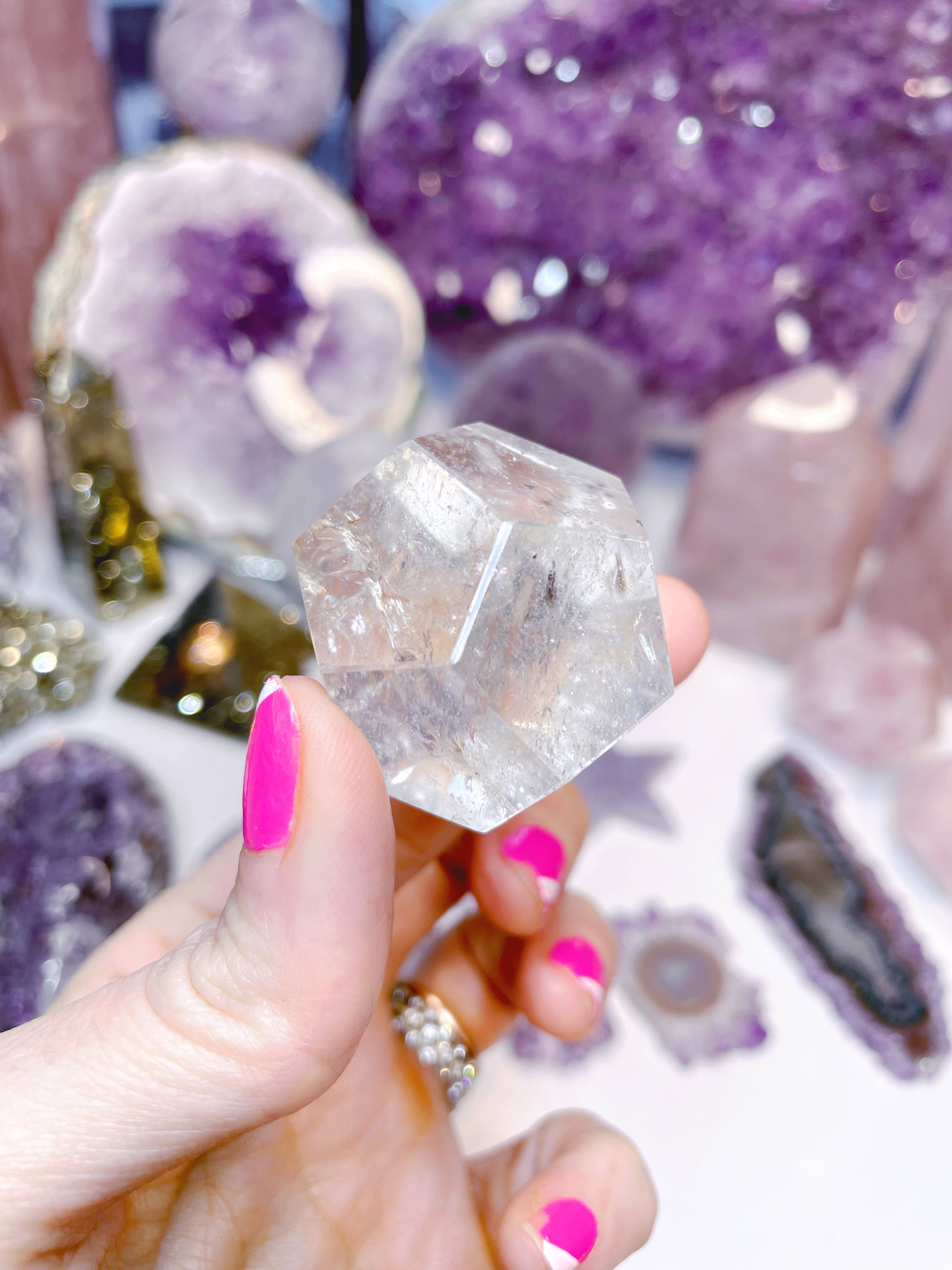 Quartz Dodecahedron w/ Hematoid inclusion - Baltic Mermaid