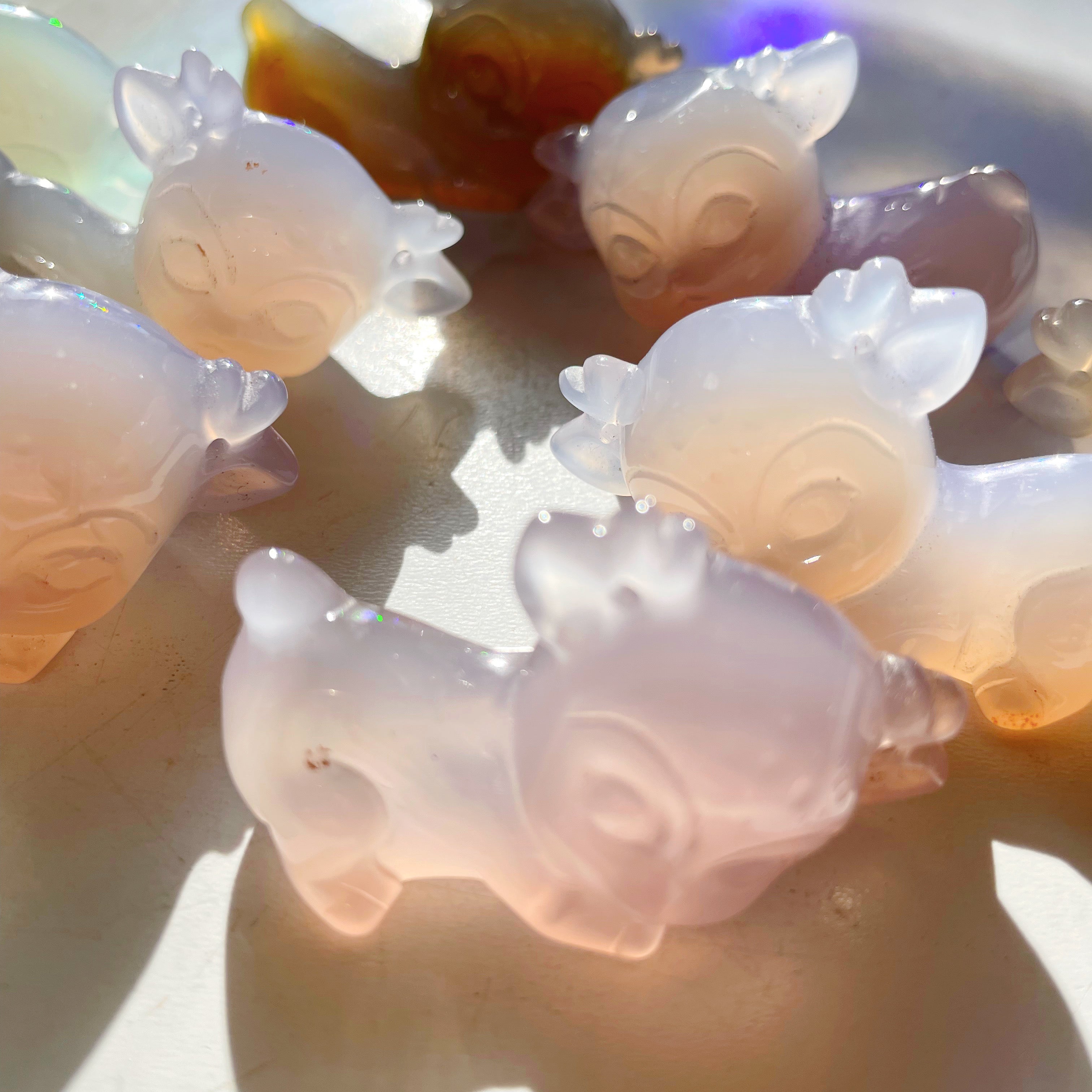 Carved Agate Fawn - Baltic Mermaid