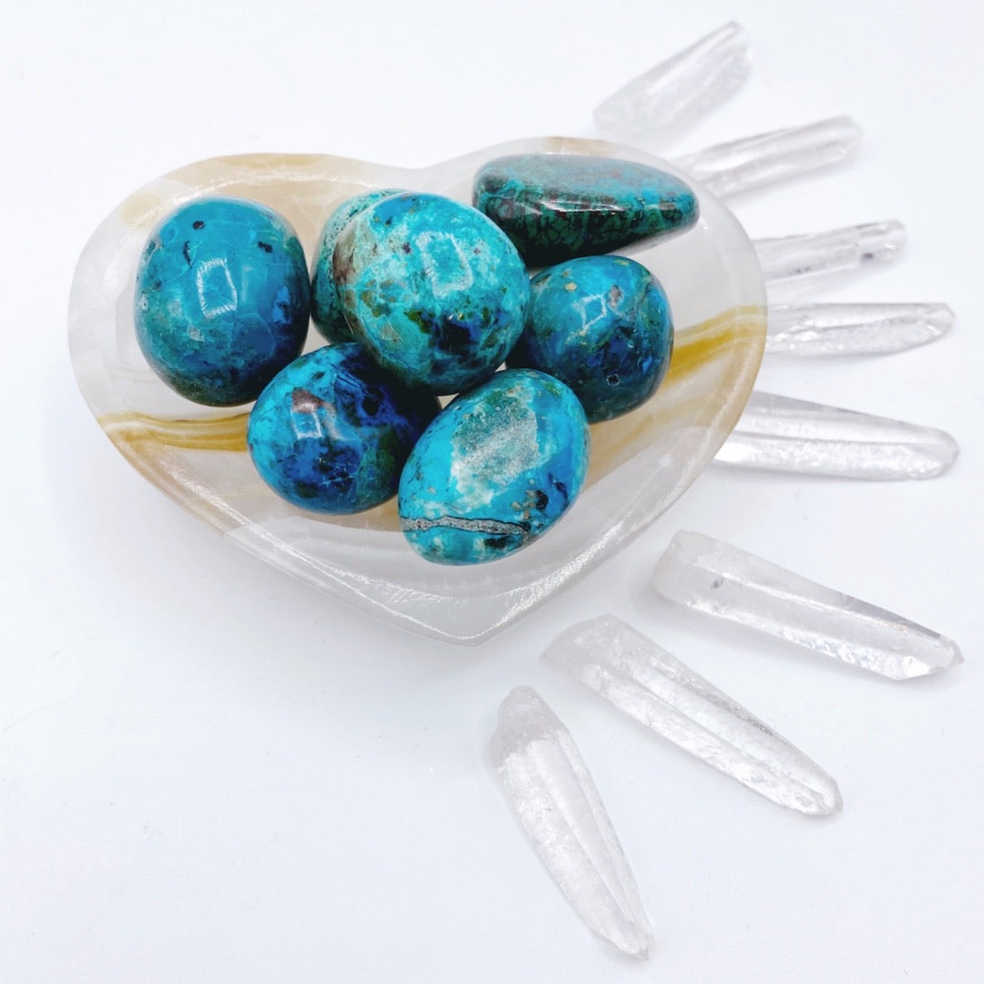Chrysocolla Tumbled Stones - Baltic Mermaid
