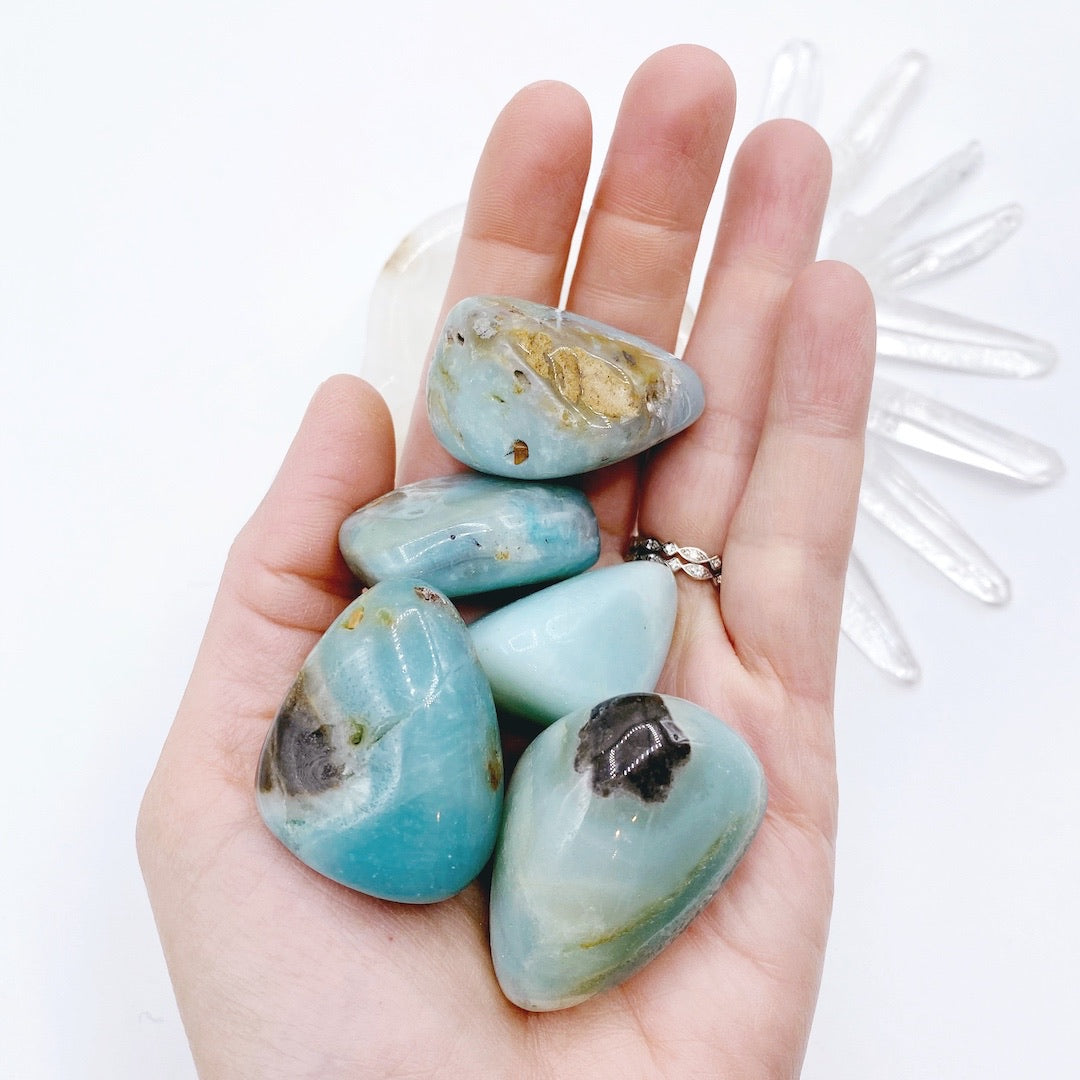 Amazonite Tumbled Stones AA - Baltic Mermaid