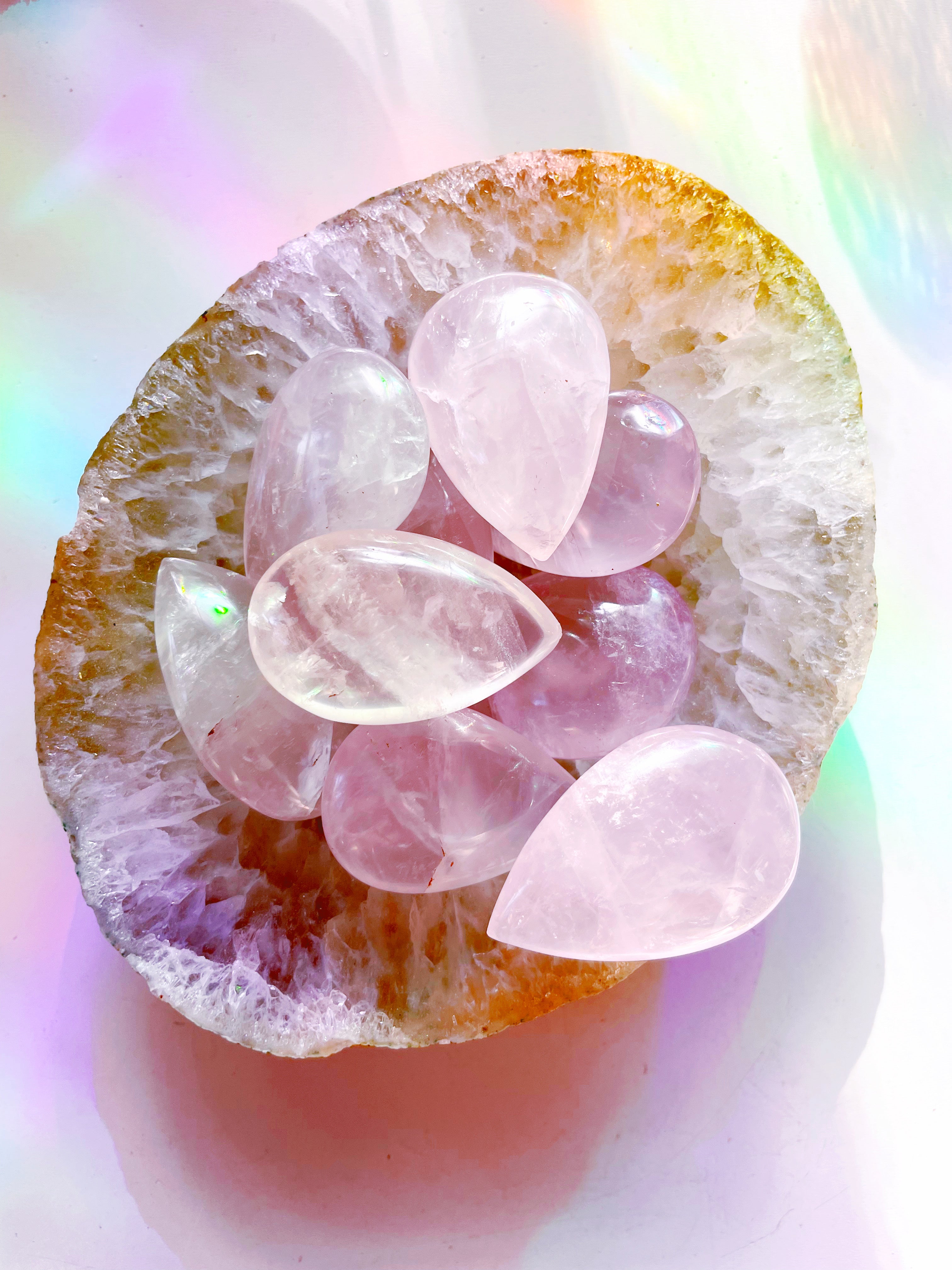 Rose Quartz Teardrop - Baltic Mermaid
