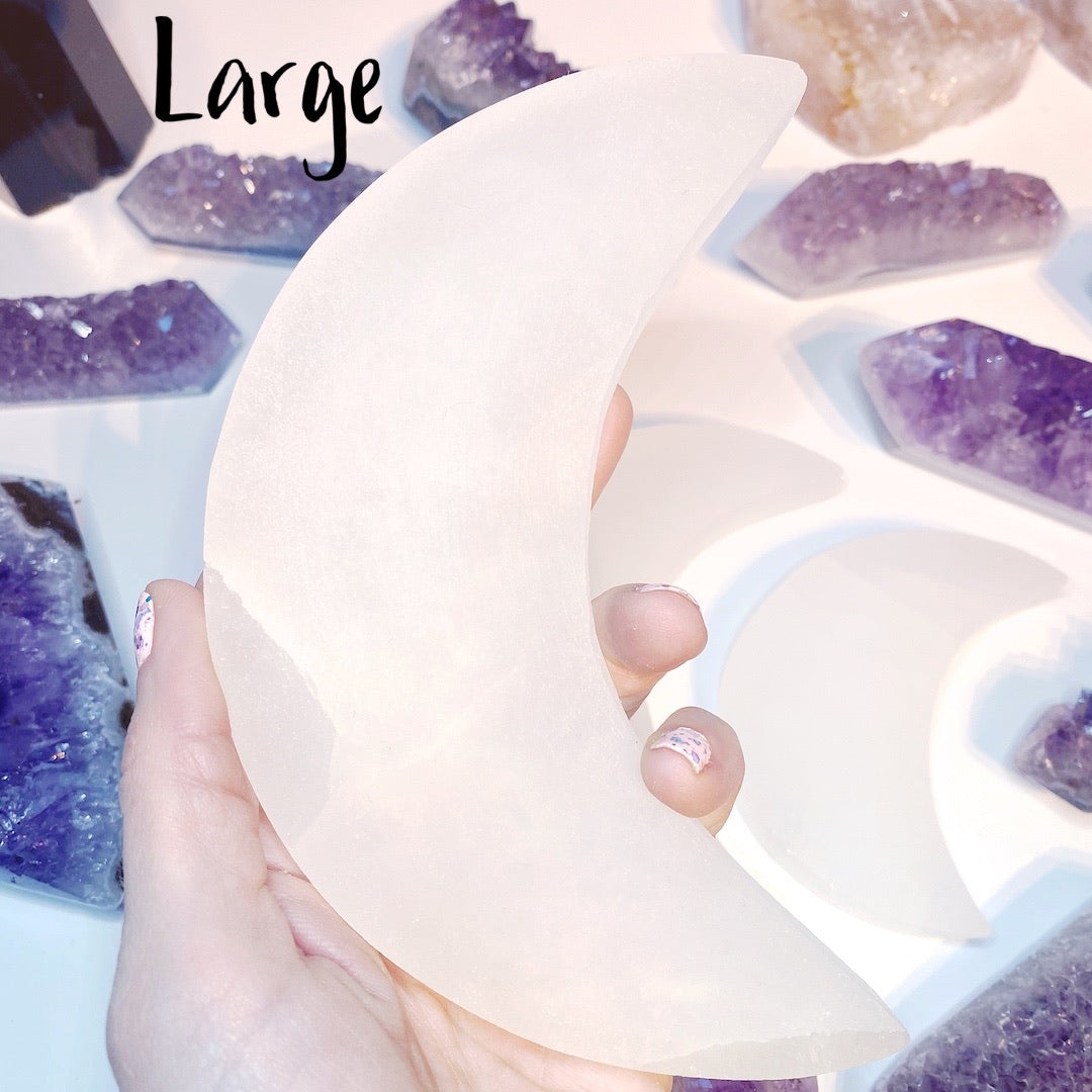 Selenite Crescent Moon - Baltic Mermaid