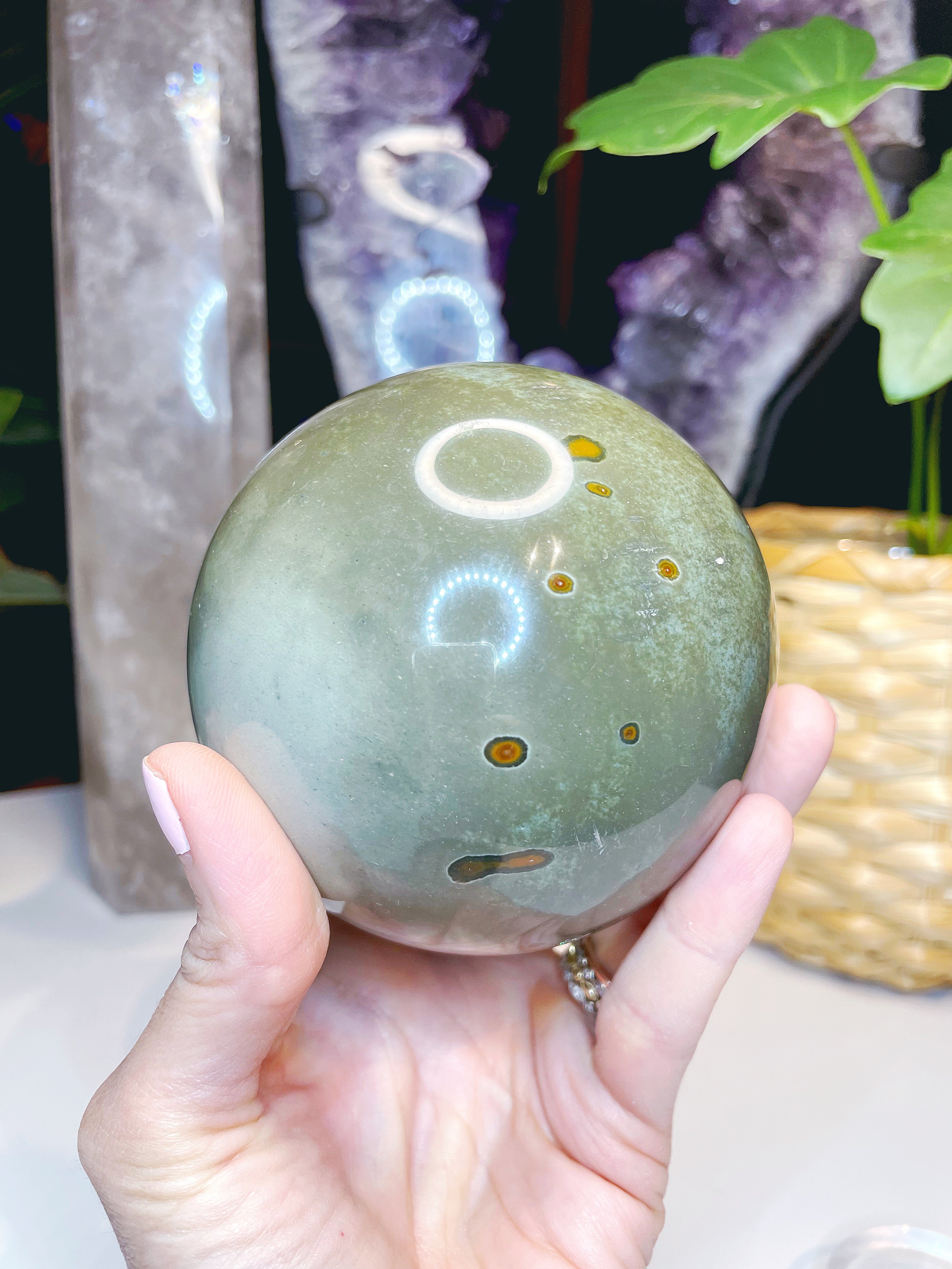 Polychrome Jasper Sphere - Large - Baltic Mermaid