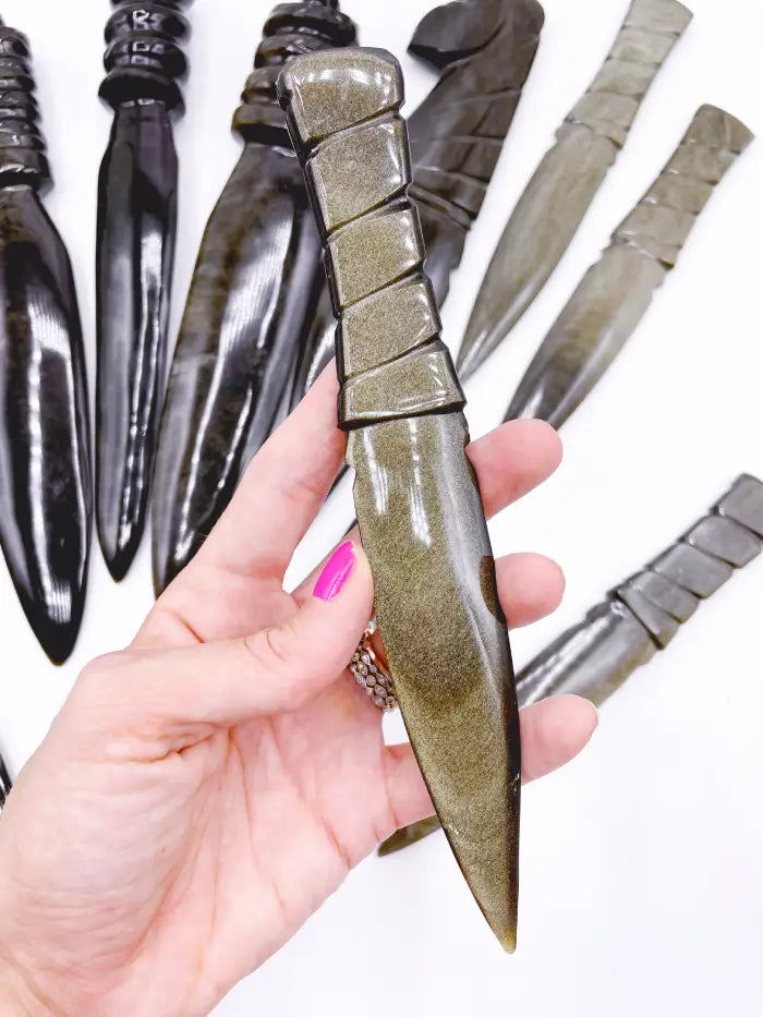 Gold Sheen Obsidian Dagger/Letter Opener - Baltic Mermaid