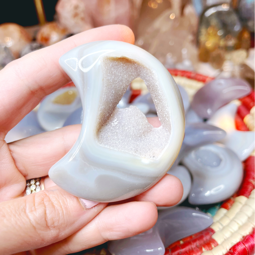 Druzy Agate Moons - Baltic Mermaid