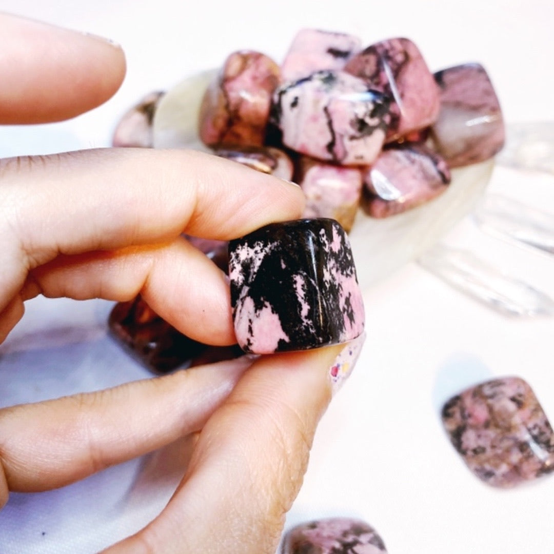 Rhodonite Tumbled Stones - Baltic Mermaid