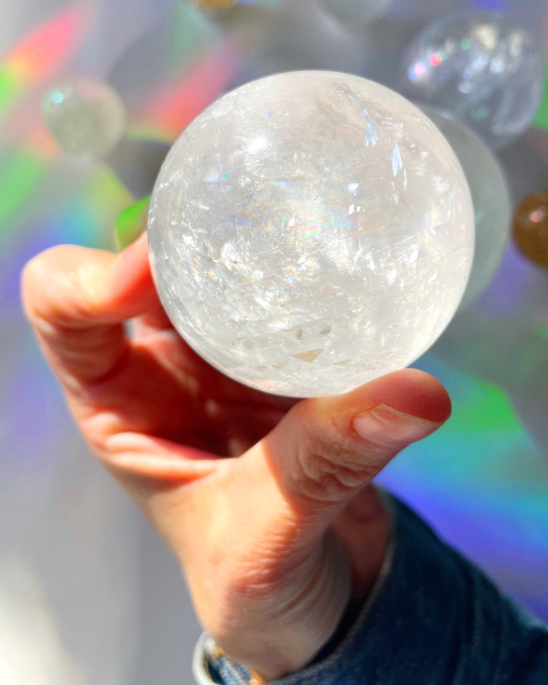 Optic Calcite Sphere AA - Baltic Mermaid