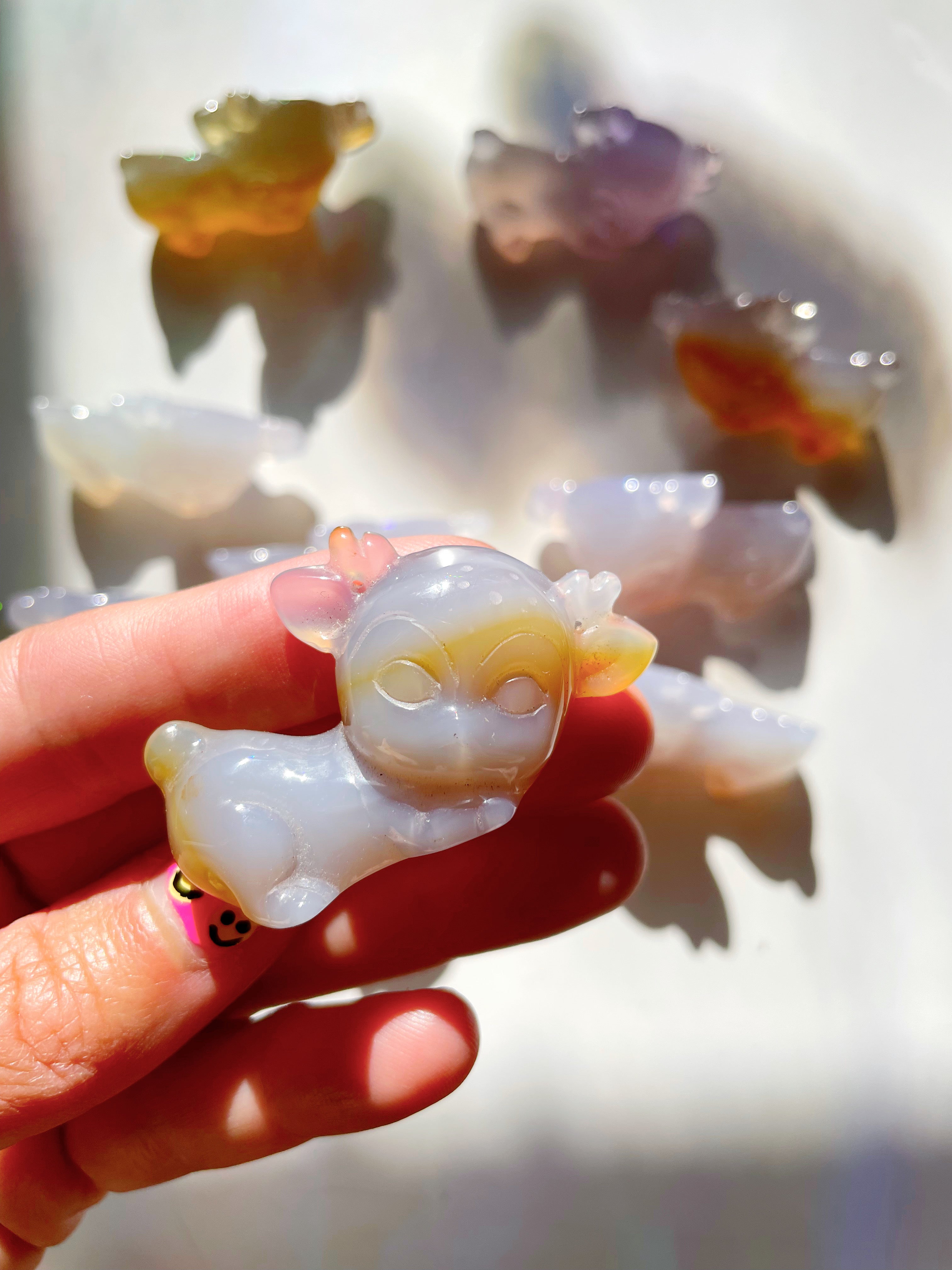 Carved Agate Fawn - Baltic Mermaid