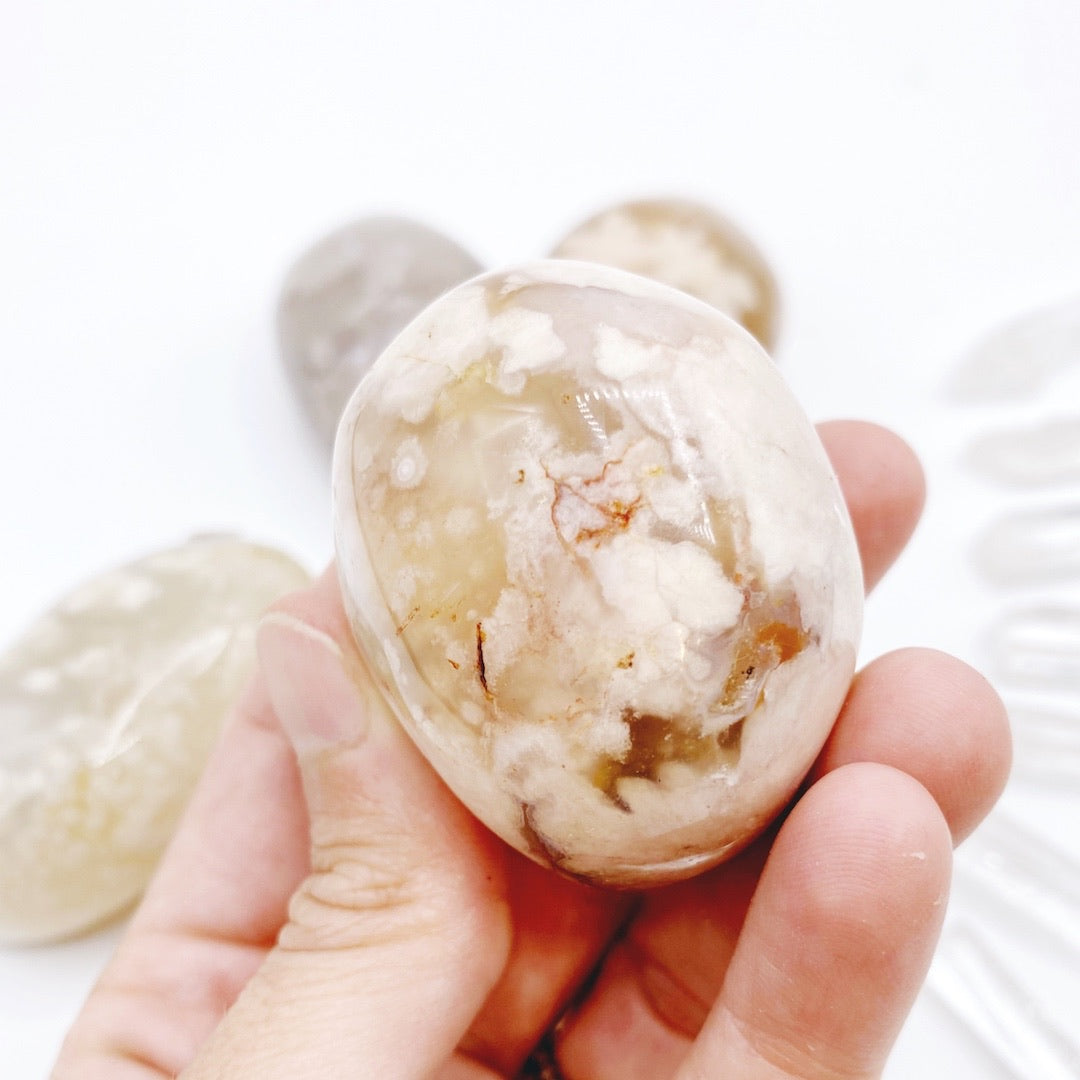 Flower Agate Palm Stones - Baltic Mermaid