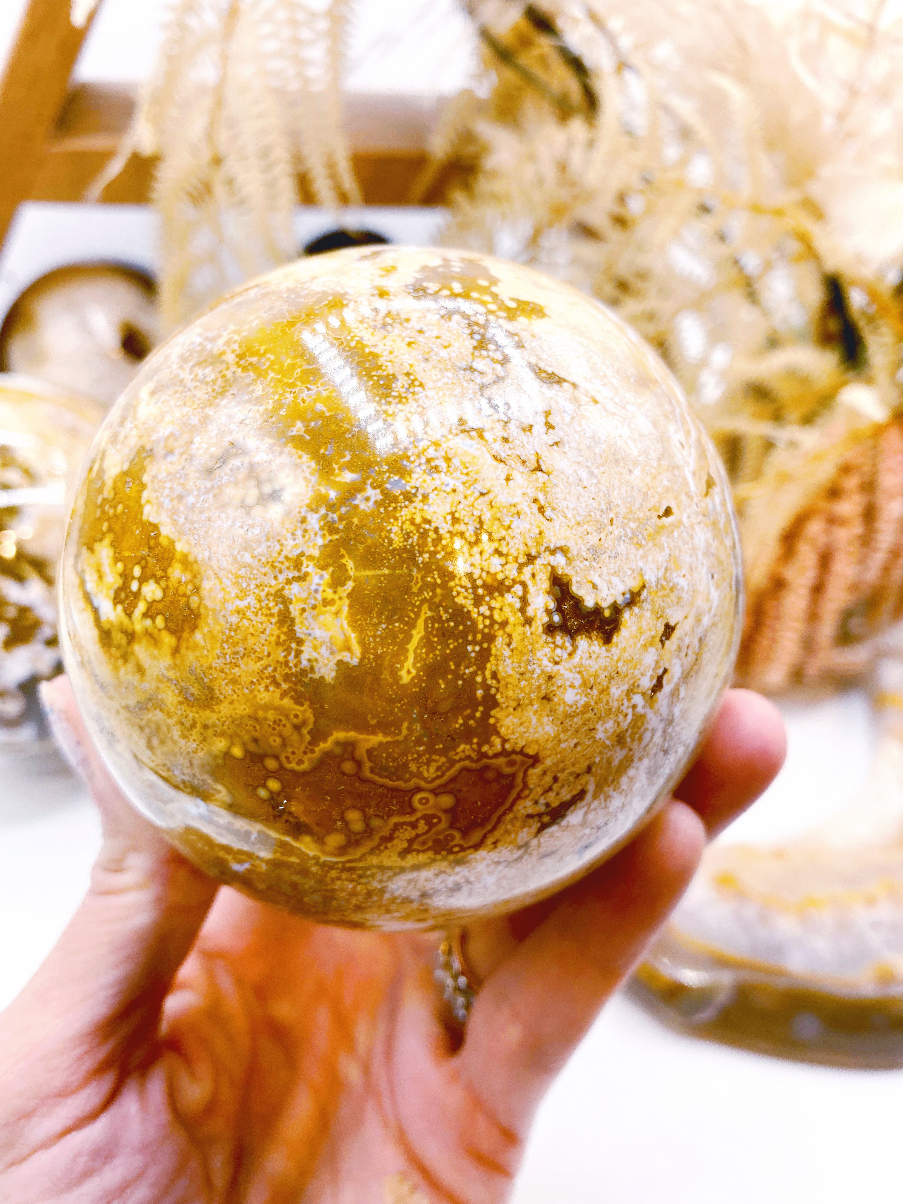 Ocean Jasper Sphere - Baltic Mermaid