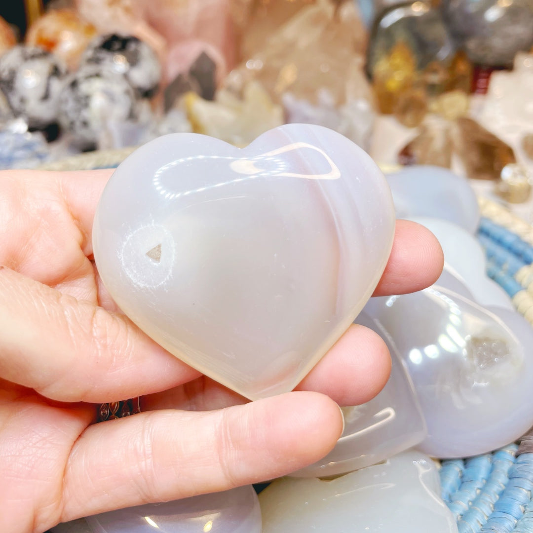 Druzy Agate Hearts - Baltic Mermaid