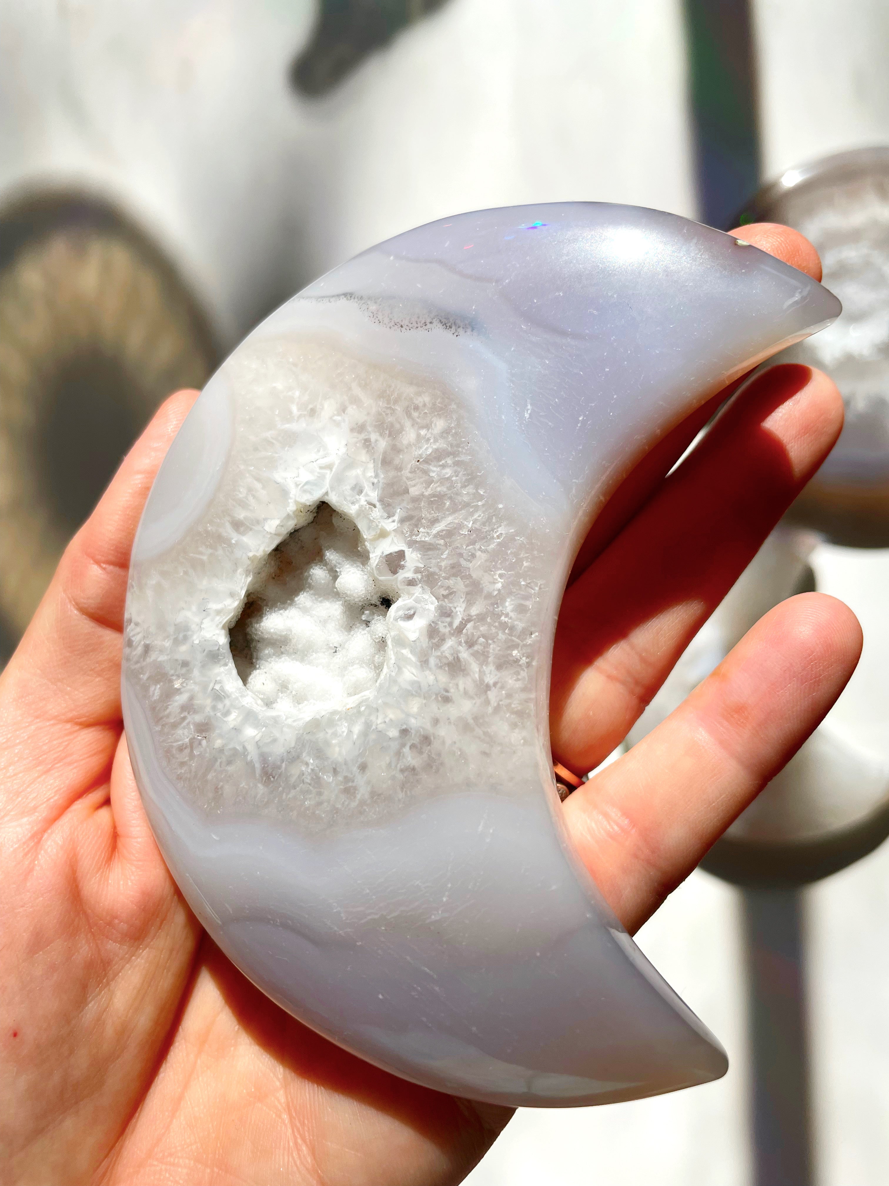 Druzy Agate Moon - Baltic Mermaid