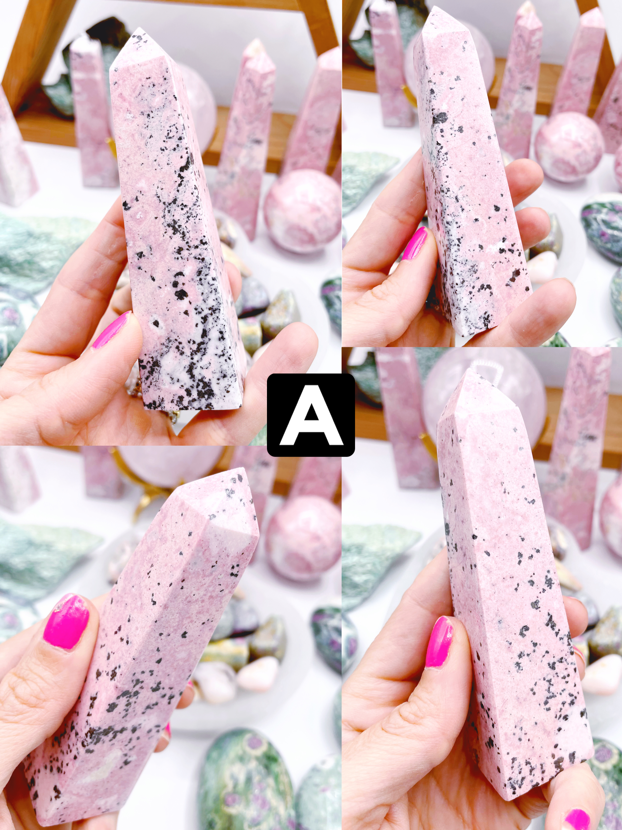 Rhodonite Obelisks - Baltic Mermaid