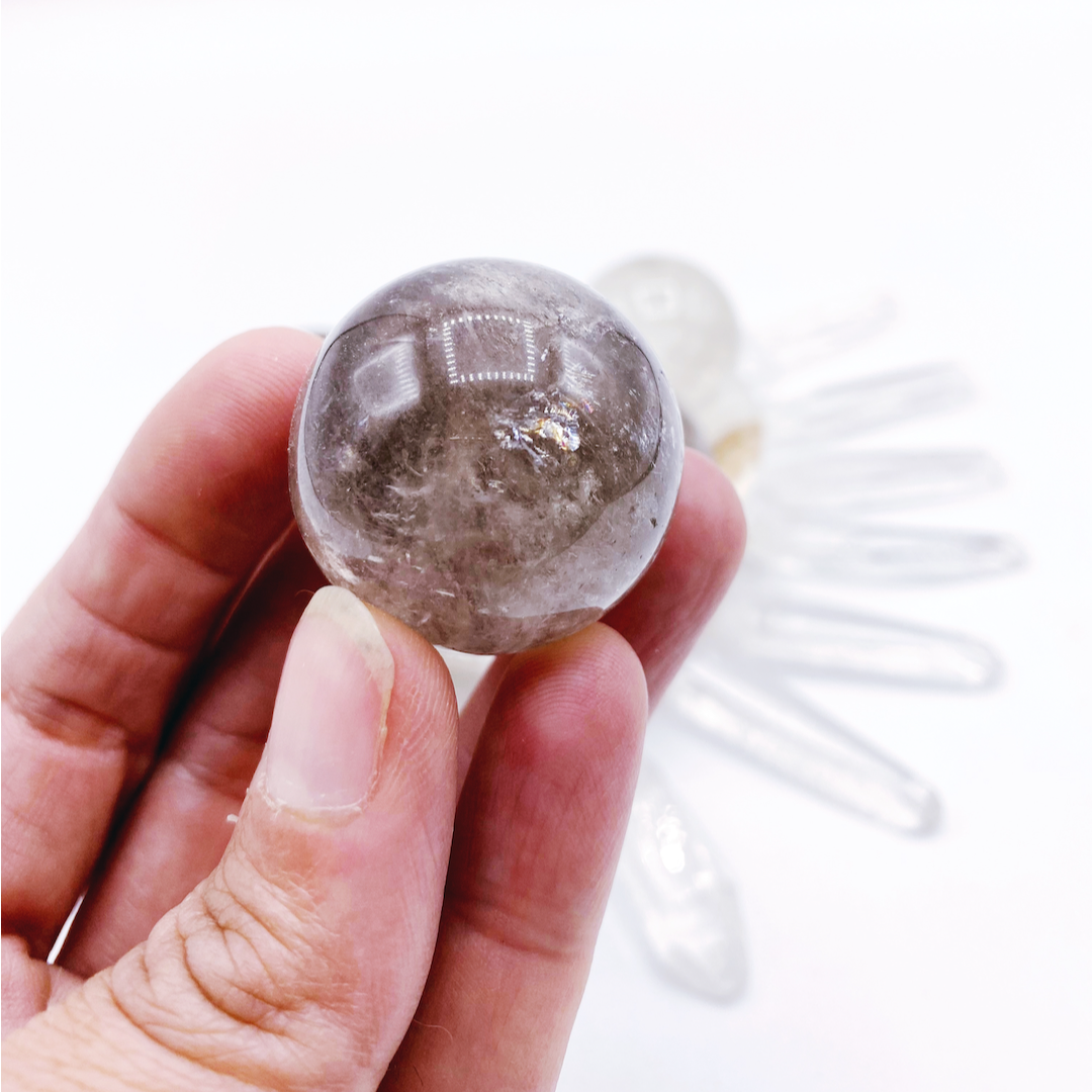 Lil’ Smoky Quartz Spheres - Baltic Mermaid