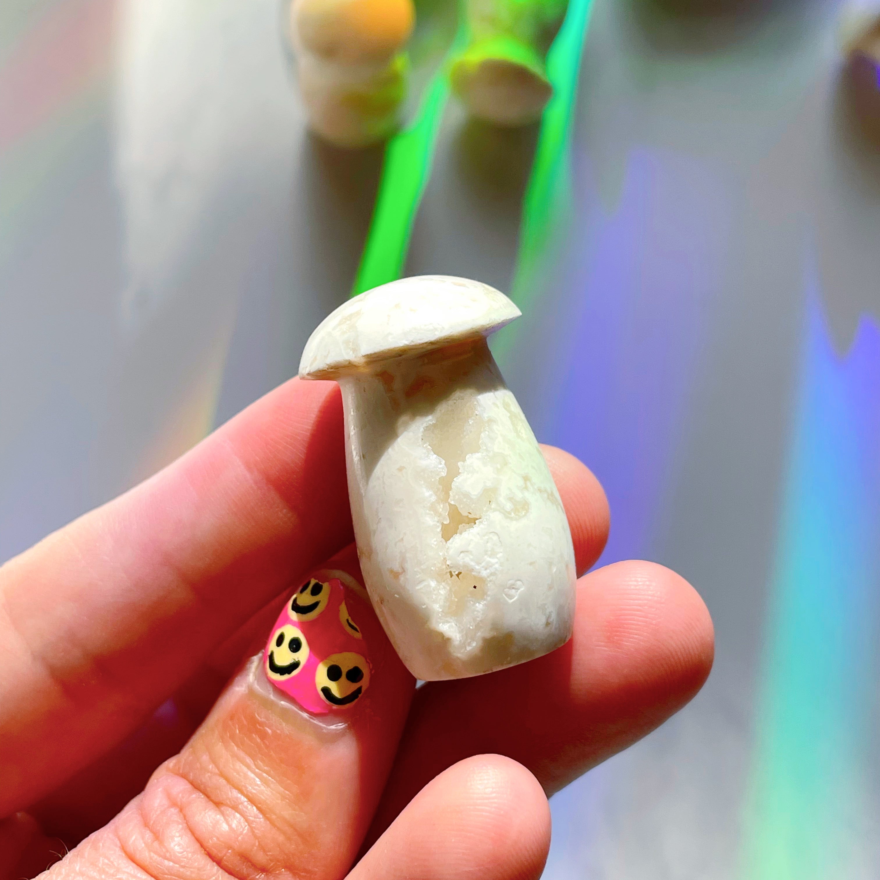 Snow Agate Mushroom - Baltic Mermaid