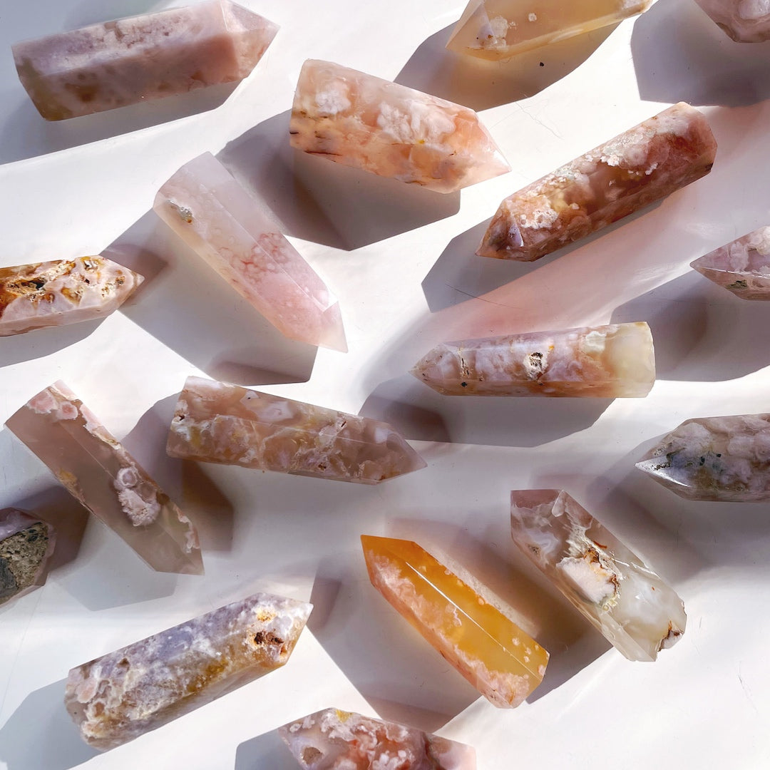 Flower Agate Lil Towers - Baltic Mermaid