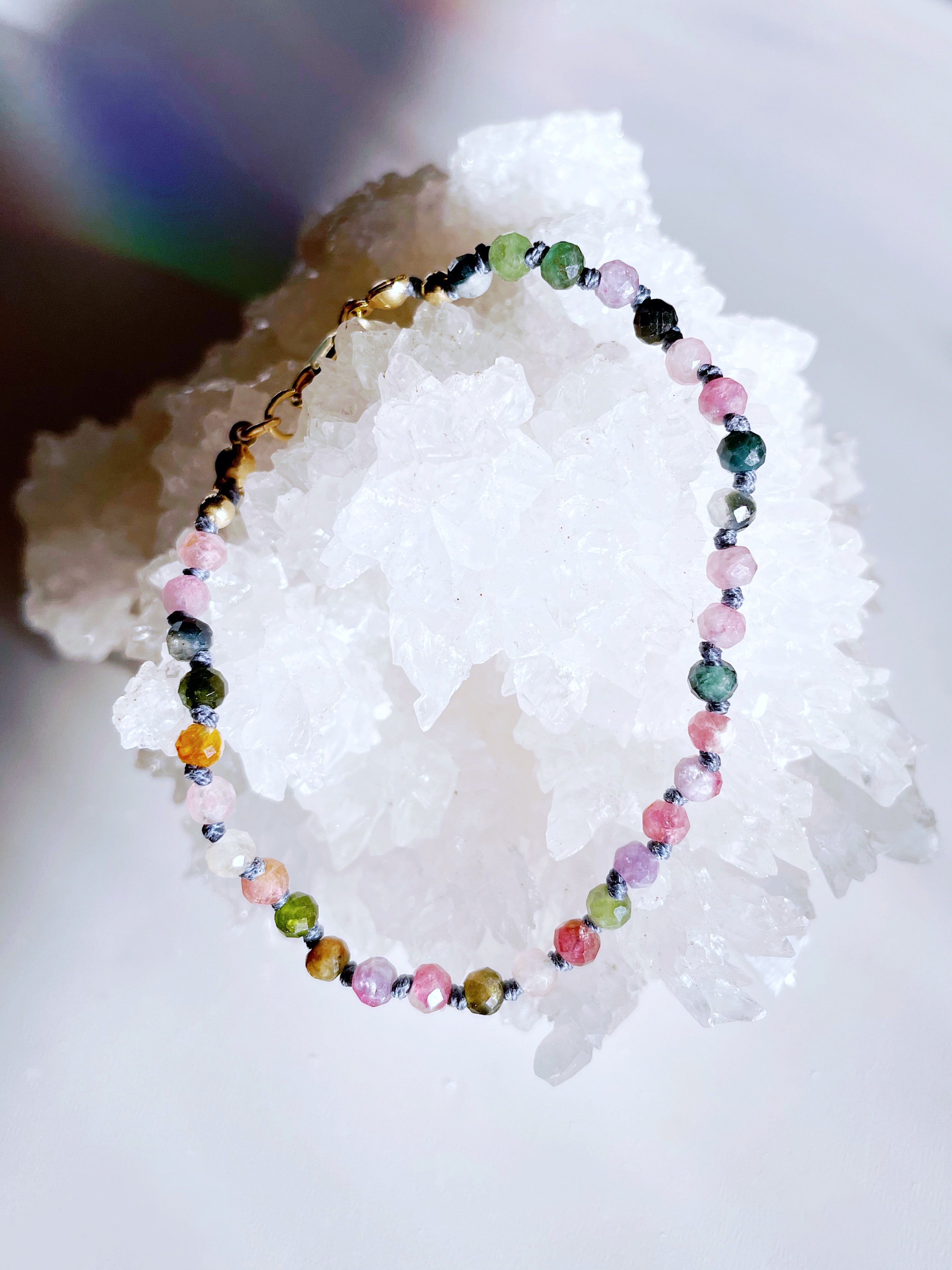 Multi Tourmaline Candy Bracelet Women Large/ Men’s 8”