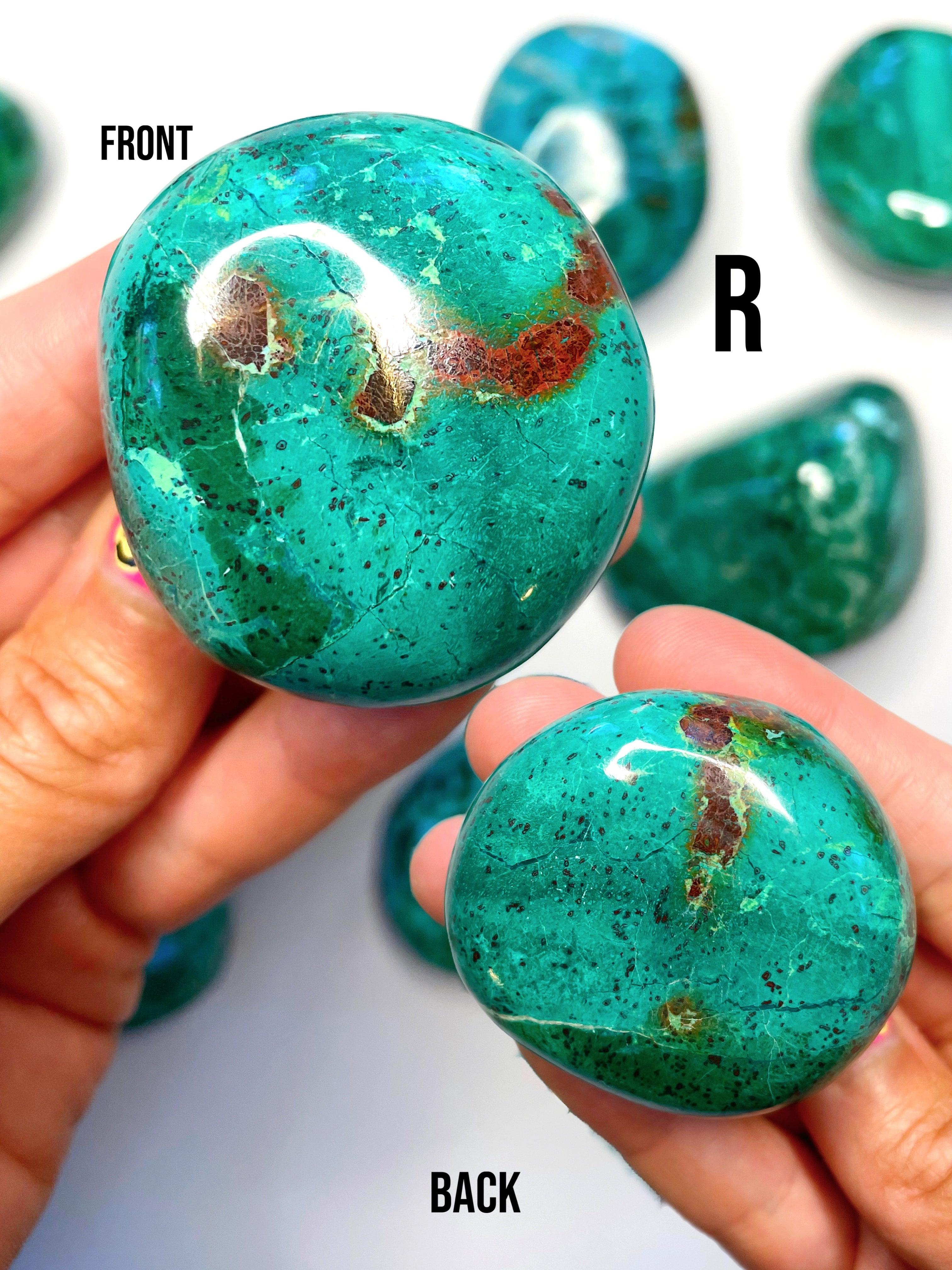 Chrysocolla Palm Stones/Large Tumbles - Baltic Mermaid