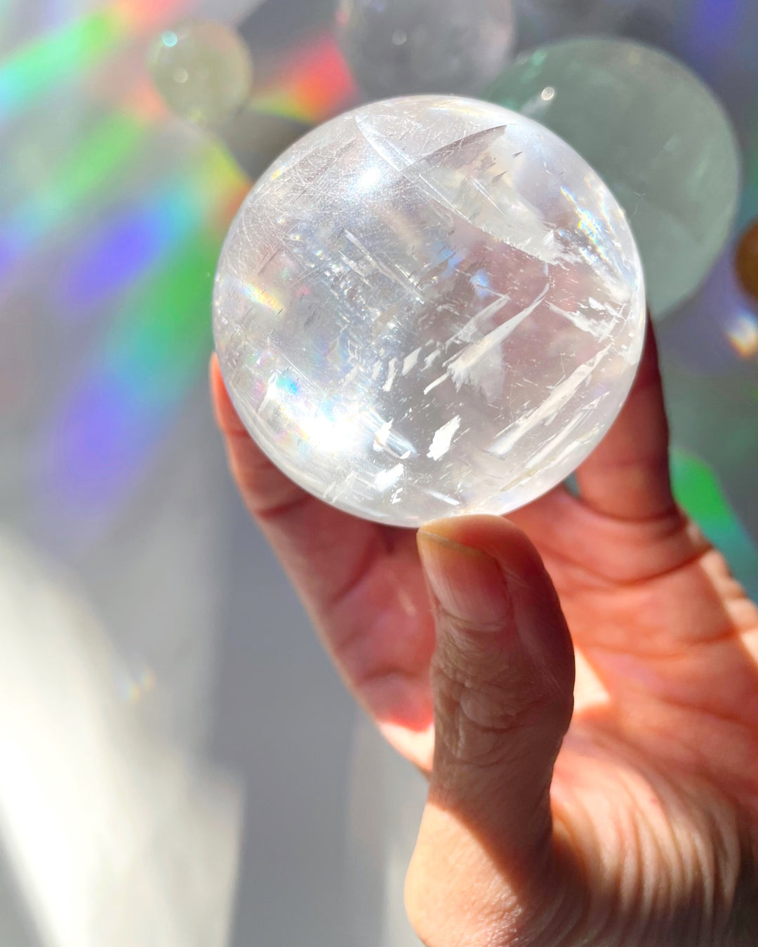 Optic Calcite Sphere AA - Baltic Mermaid