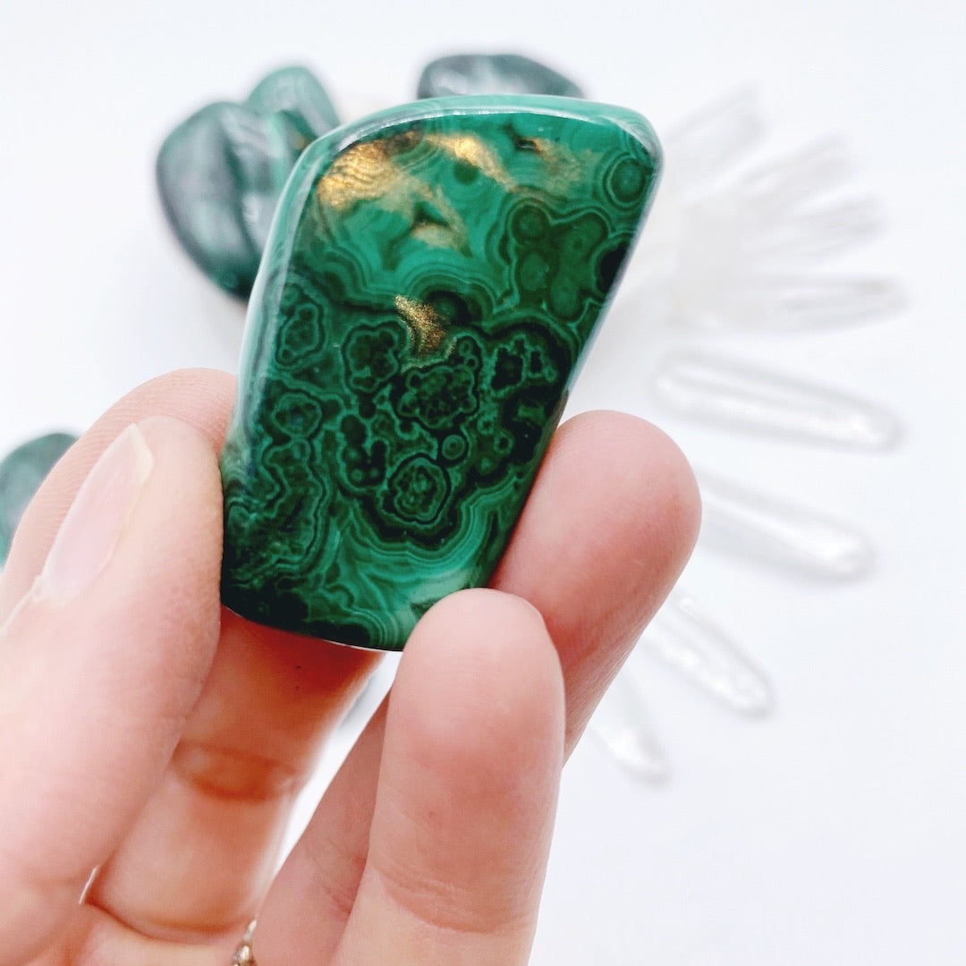 Malachite Tumbled Stones - Baltic Mermaid