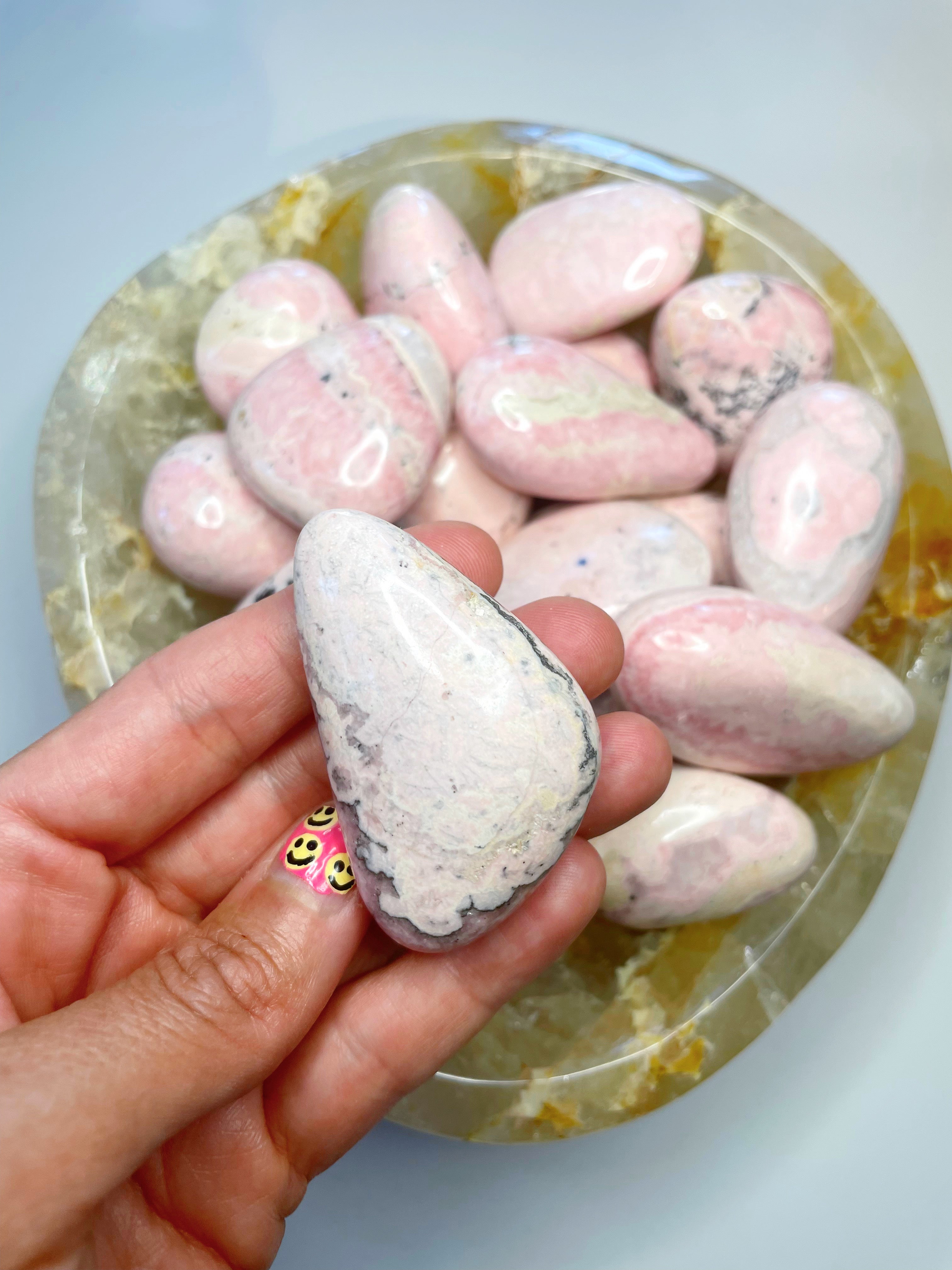 Rhodonite Palm Stones - Baltic Mermaid