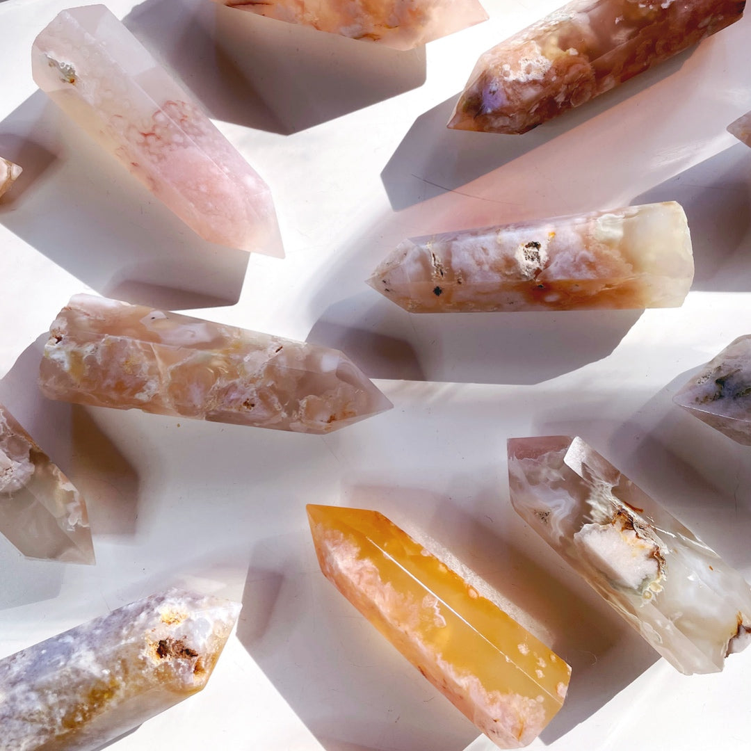 Flower Agate Lil Towers - Baltic Mermaid