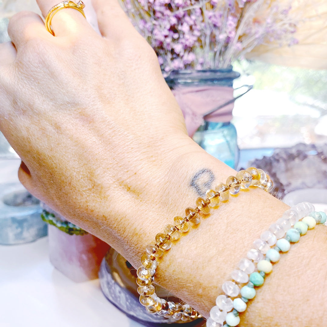 Lemon Smoky Quartz Candy Bracelet - Baltic Mermaid
