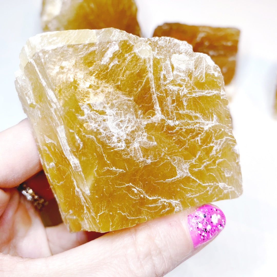 Honey Optical Calcite - Baltic Mermaid