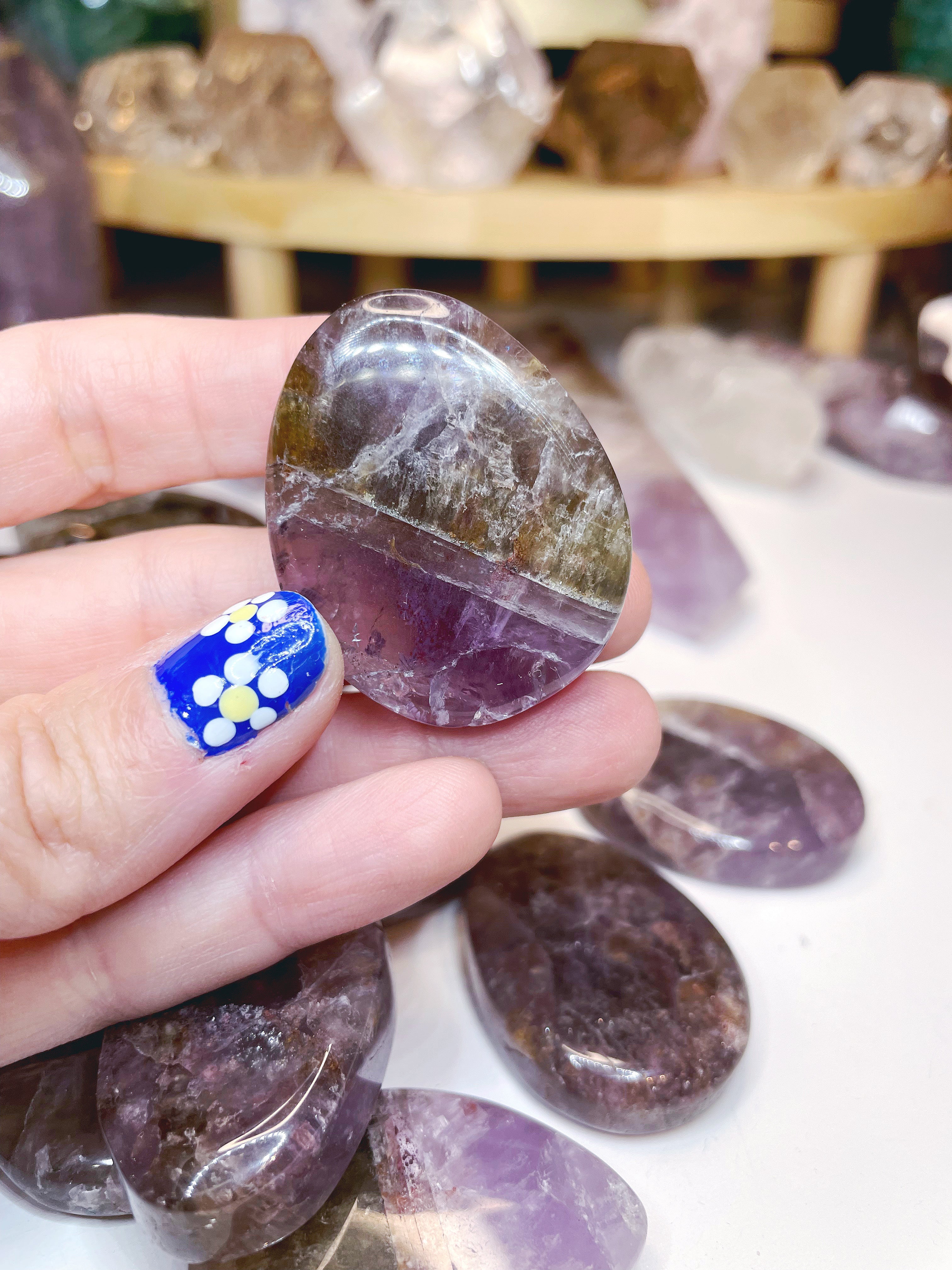 Super Seven Palm Stones - Baltic Mermaid