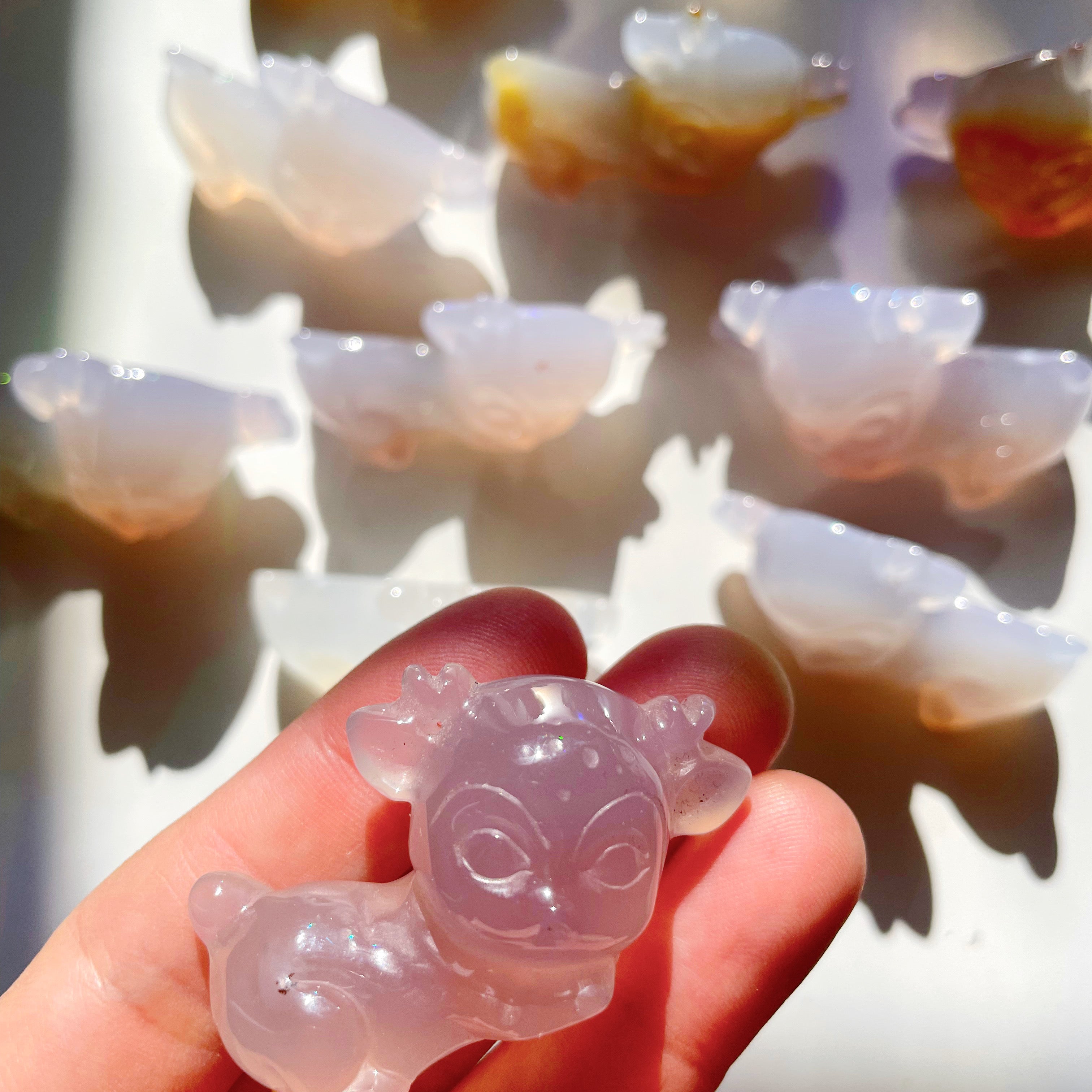 Carved Agate Fawn - Baltic Mermaid