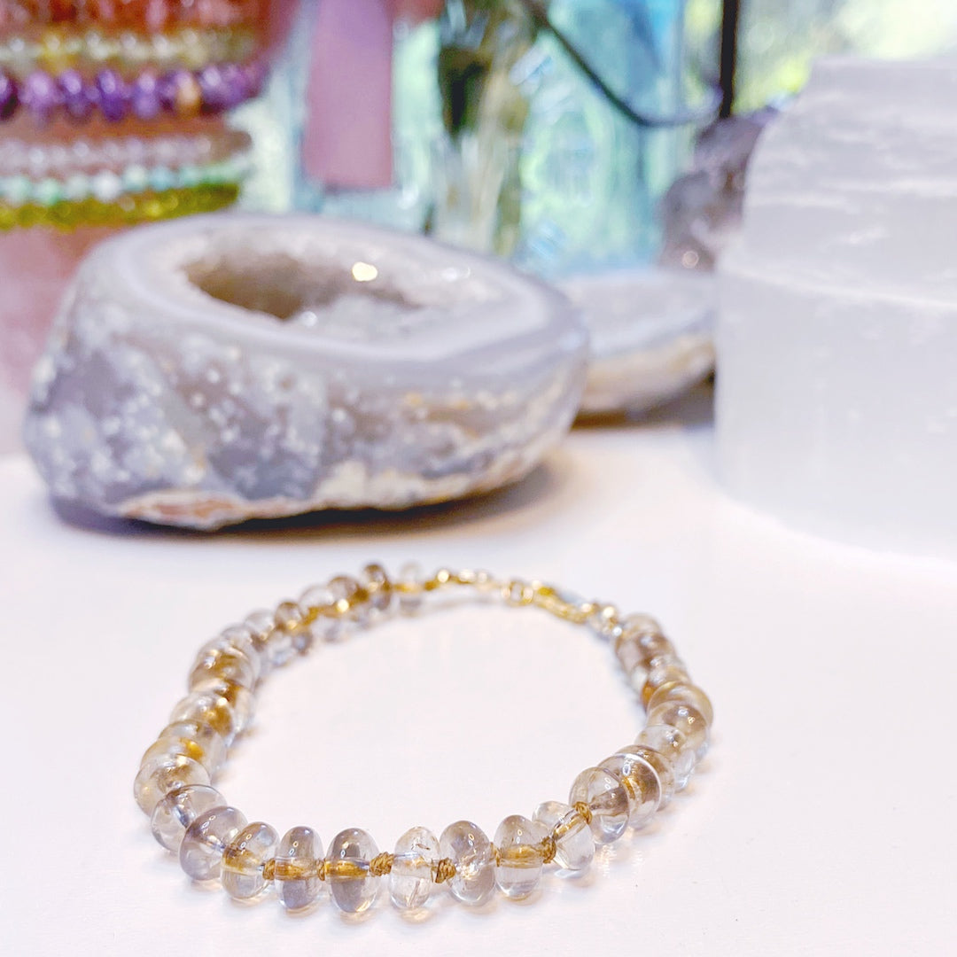 Lemon Smoky Quartz Candy Bracelet - Baltic Mermaid