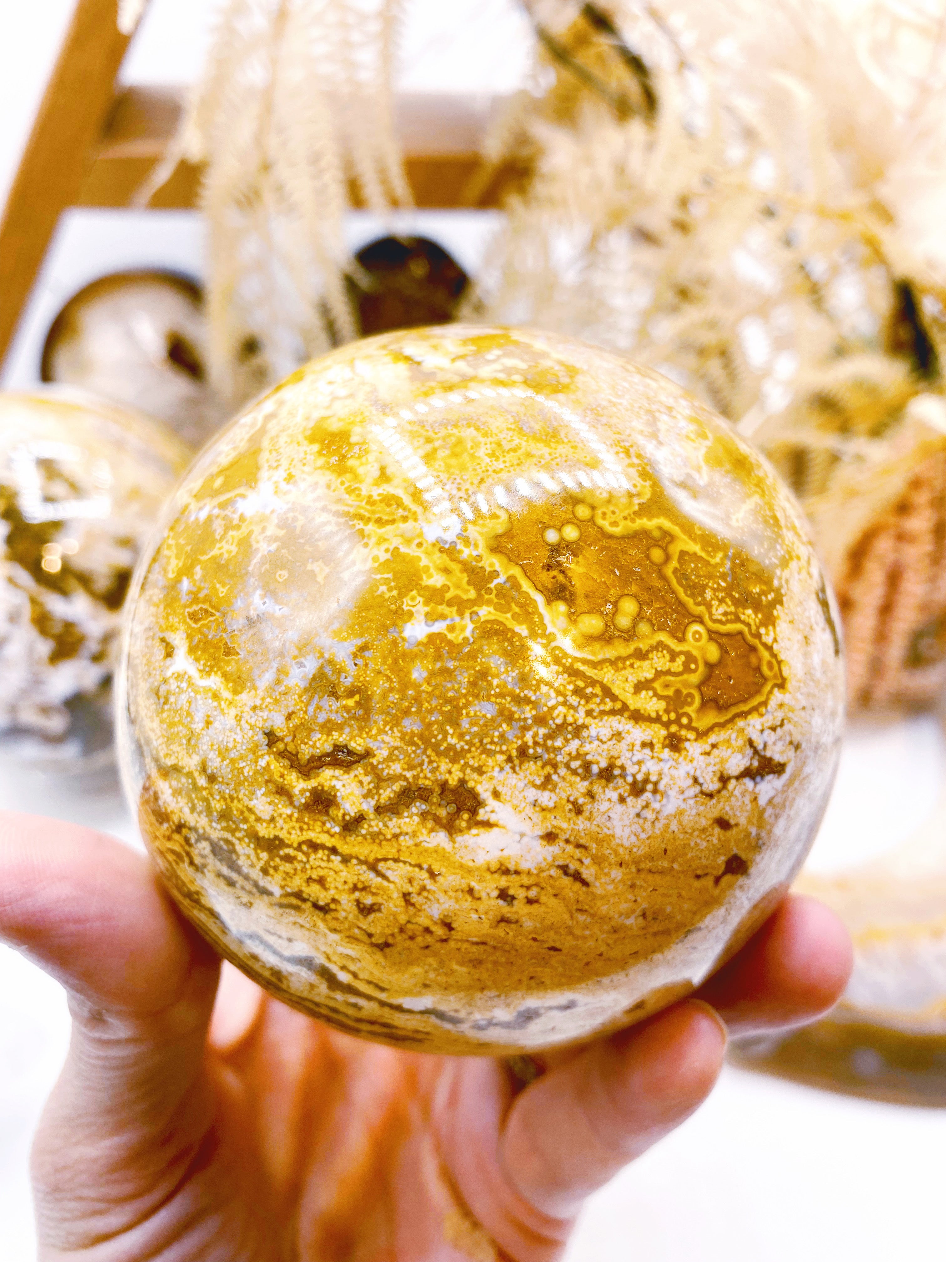 Ocean Jasper Sphere - Baltic Mermaid