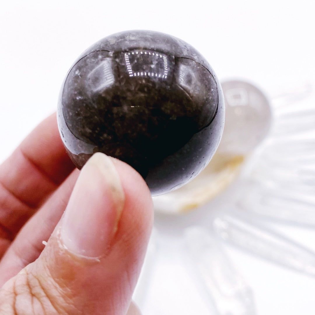 Lil’ Smoky Quartz Spheres - Baltic Mermaid