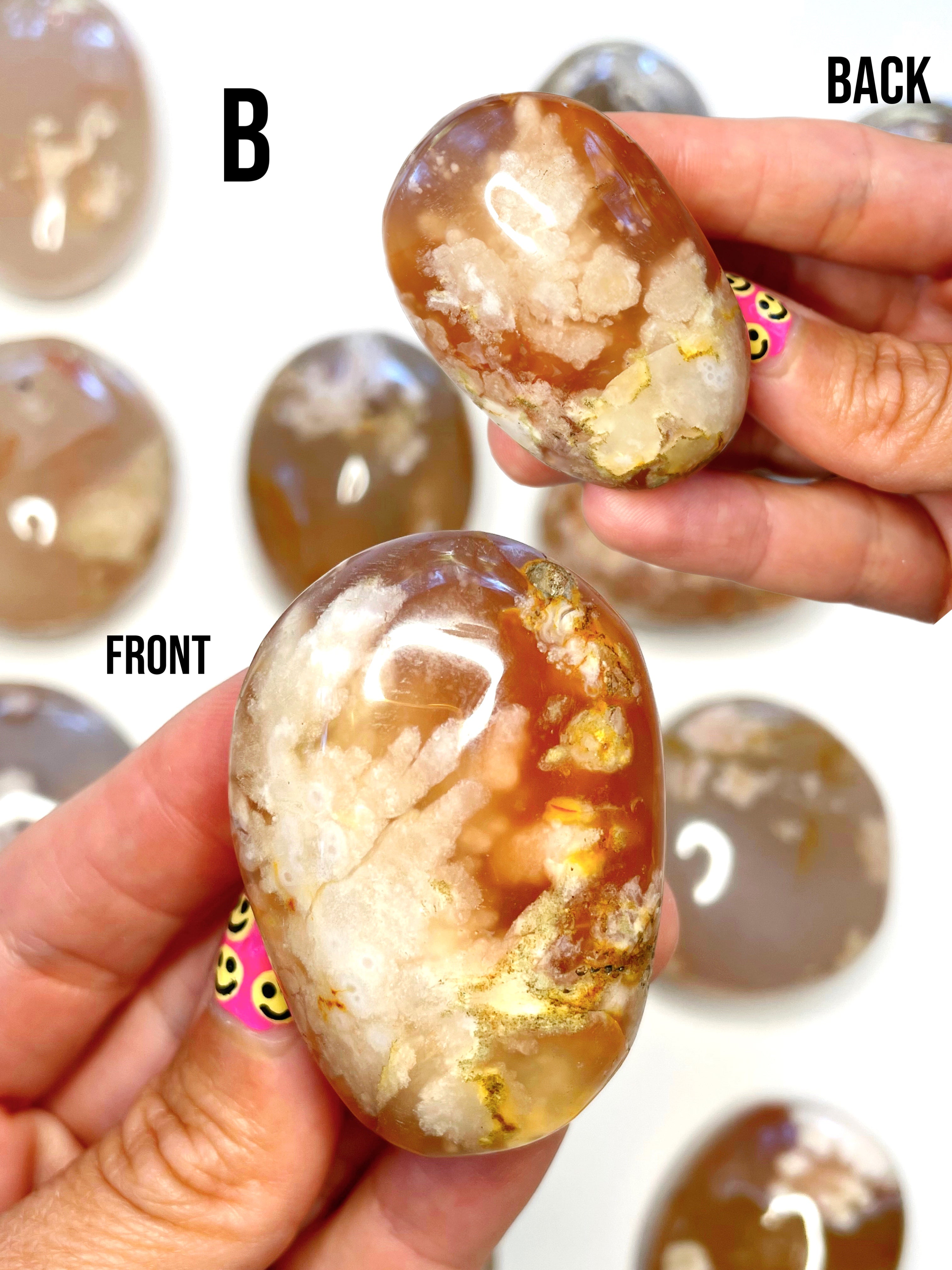 Flower Agate Palm Stones - Baltic Mermaid