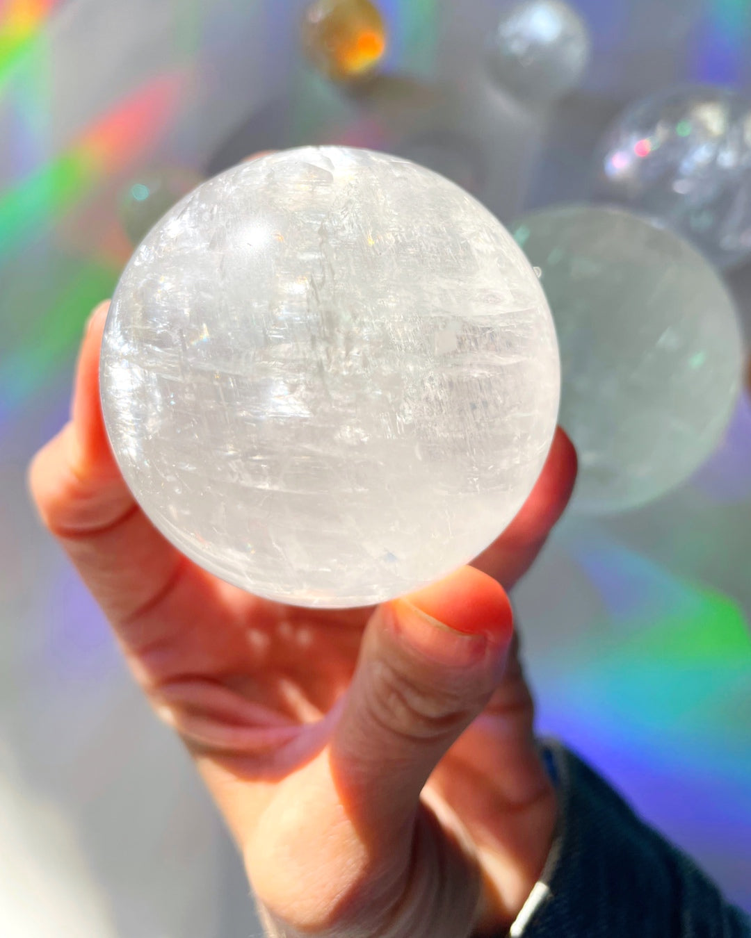Optic Calcite Sphere AA - Baltic Mermaid