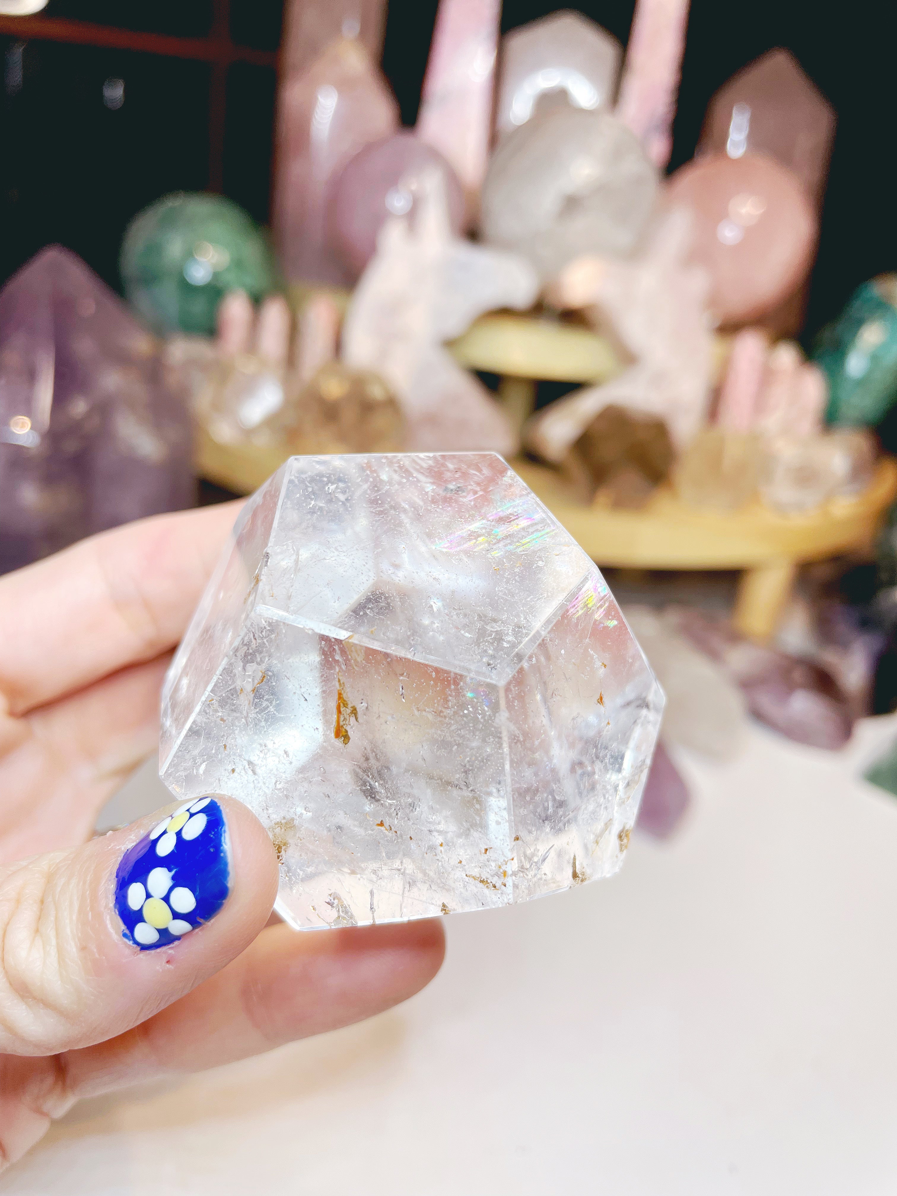 Clear Quartz Dodecahedron w/ inclusions. - Baltic Mermaid