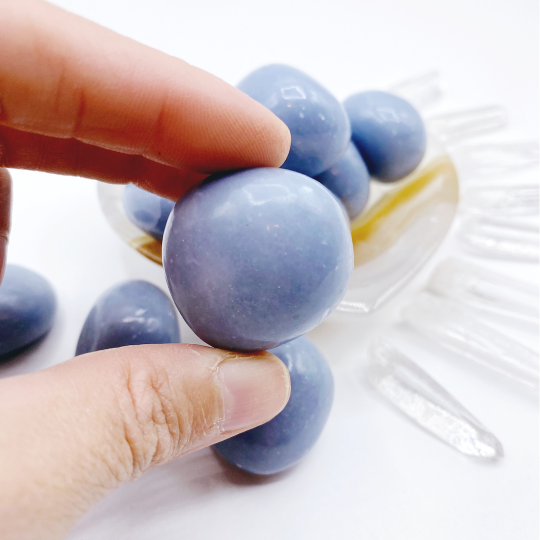 Angelite Tumbled Stones - Baltic Mermaid