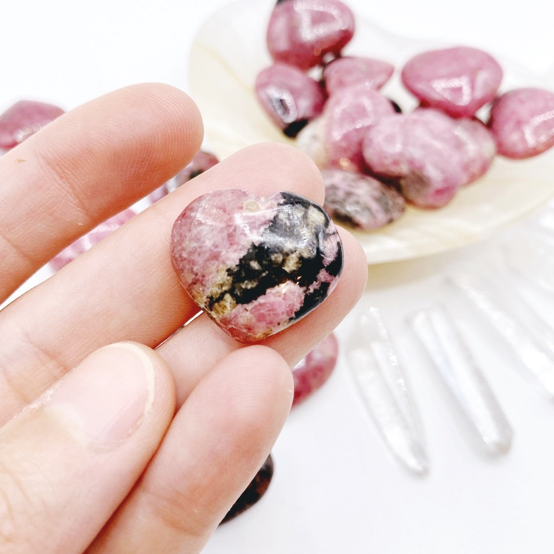 Rhodonite Mini Hearts - Baltic Mermaid